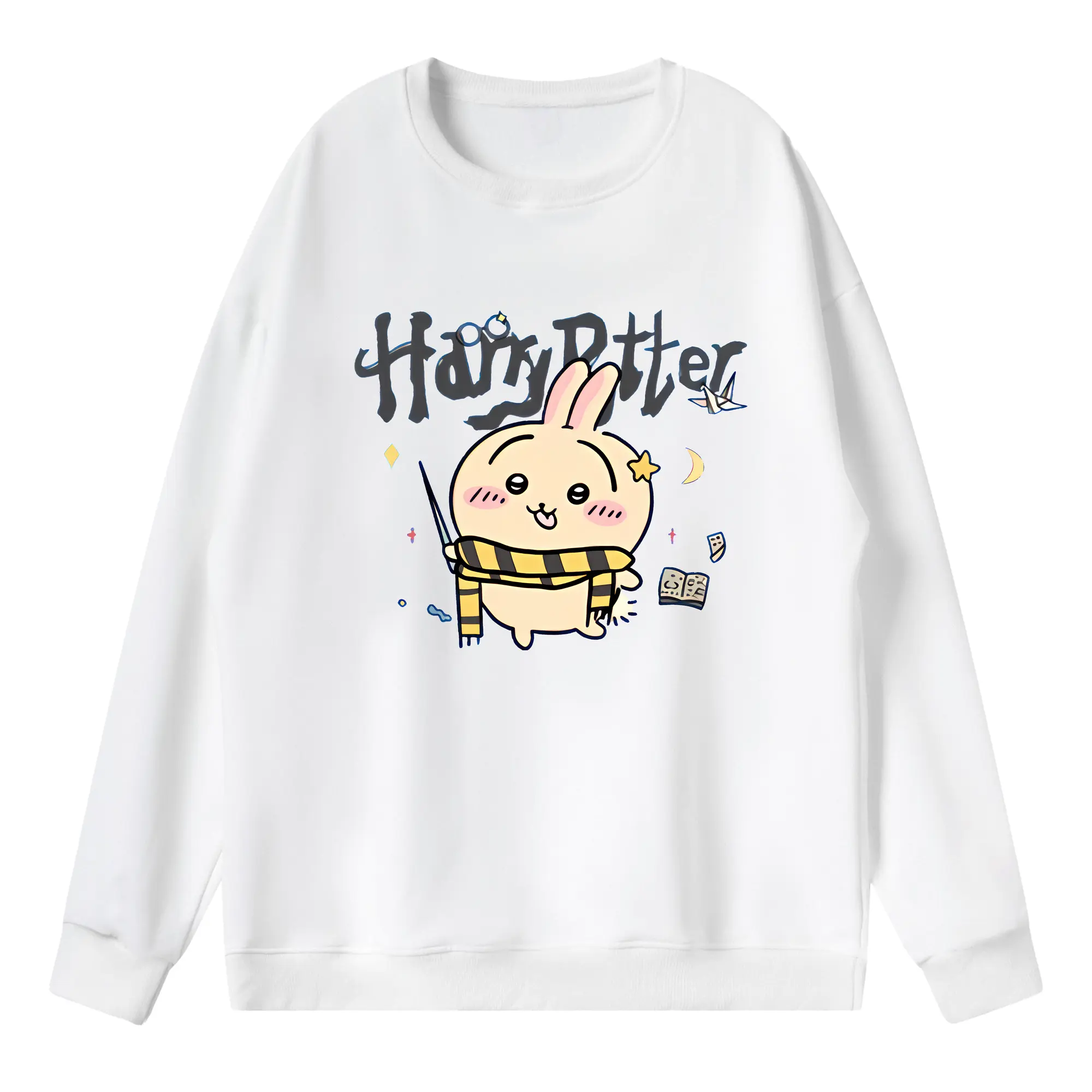 ちい が わ グッズ うさぎ - 薄手 クルーネック スウェット 裏毛260g · ポリエステル 春秋向け カジュアル 男女兼用 · トレーナー デイリー スポーツ 散歩に最適