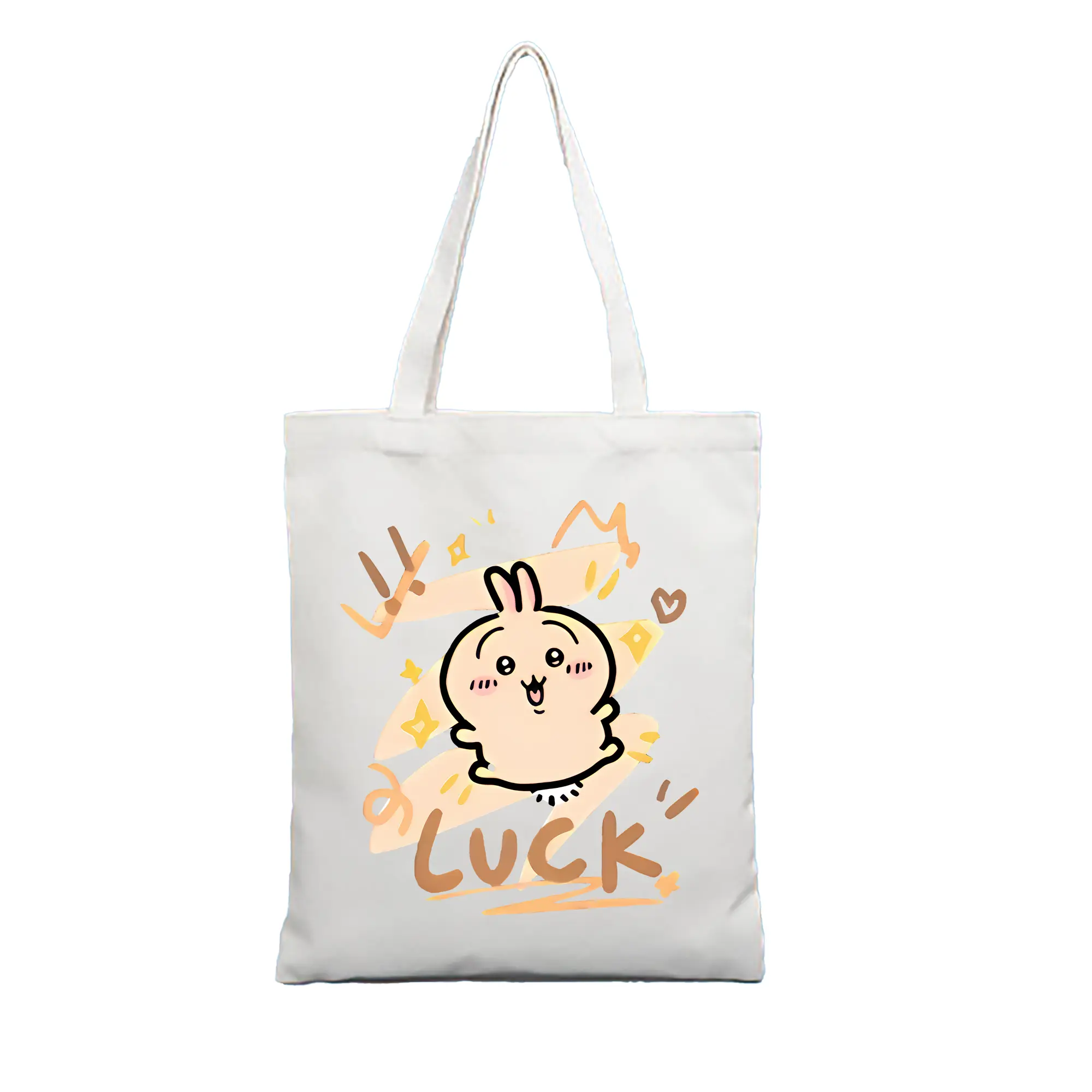 ちい が わ グッズ うさぎ - 縦型キャンバス手提げバッグ（トートバッグ） ・ キャンバス素材 ・ ショッピング用 ・ 軽量 丈夫 お手入れ簡単