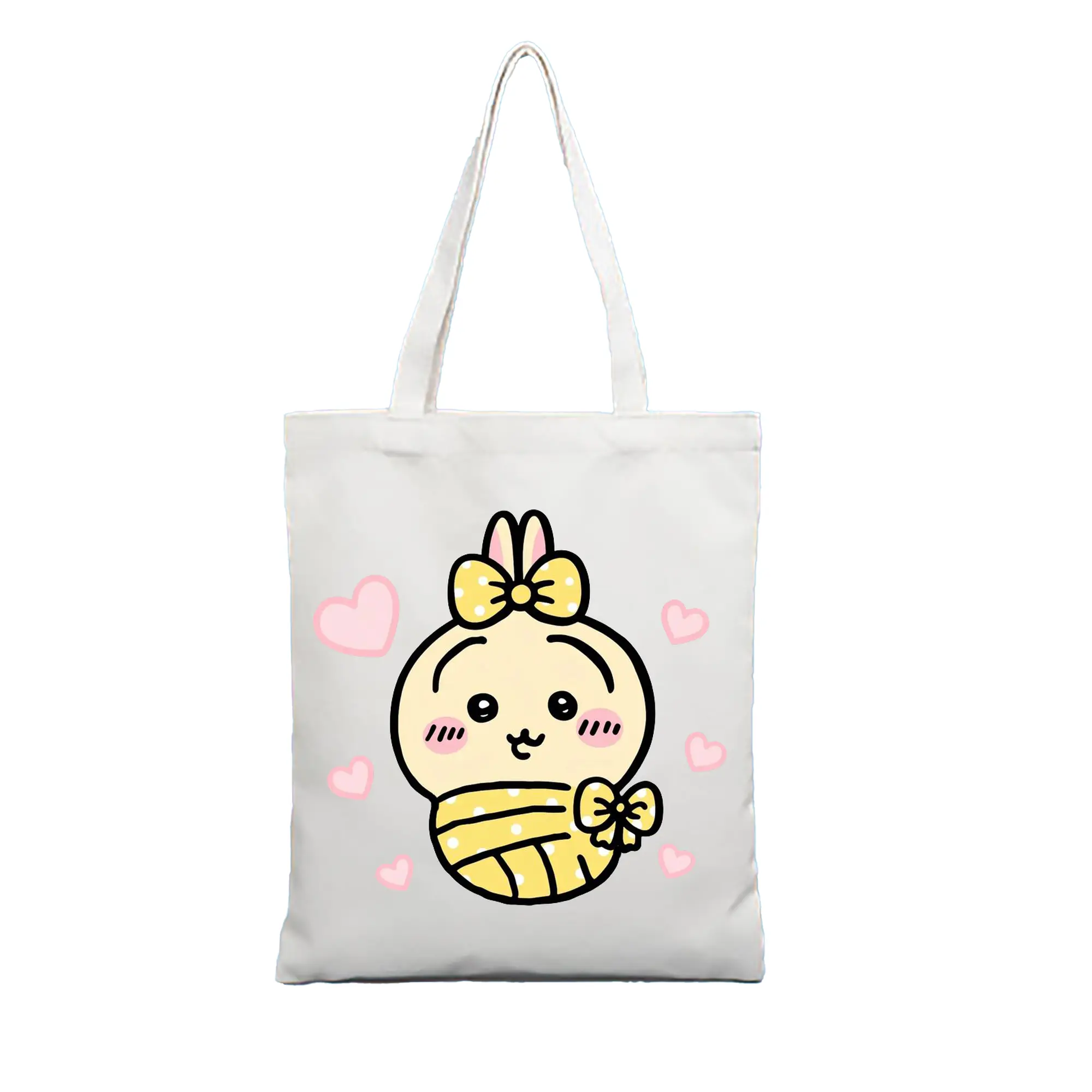 ちい が わ グッズ うさぎ - 縦型キャンバス手提げバッグ（トートバッグ） ・ キャンバス素材 ・ ショッピング用 ・ 軽量 丈夫 お手入れ簡単