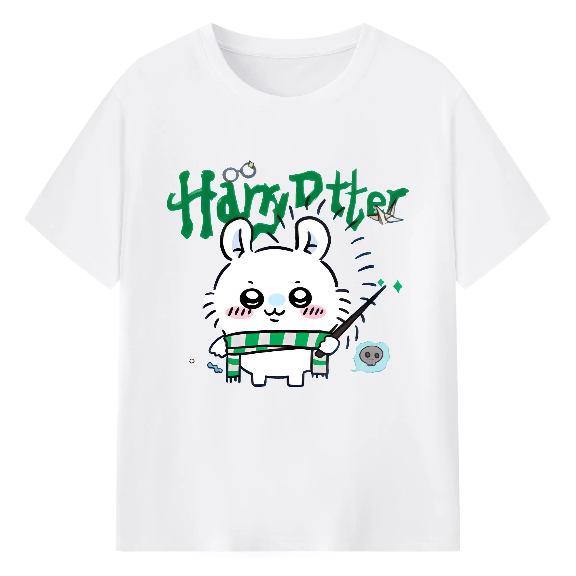 ちい が わ グッズ モモンガ - 綿100％ 半袖Tシャツ ・ フロントプリント ・ 快適 通気性 ・ 日常使い 散歩 スポーツ用