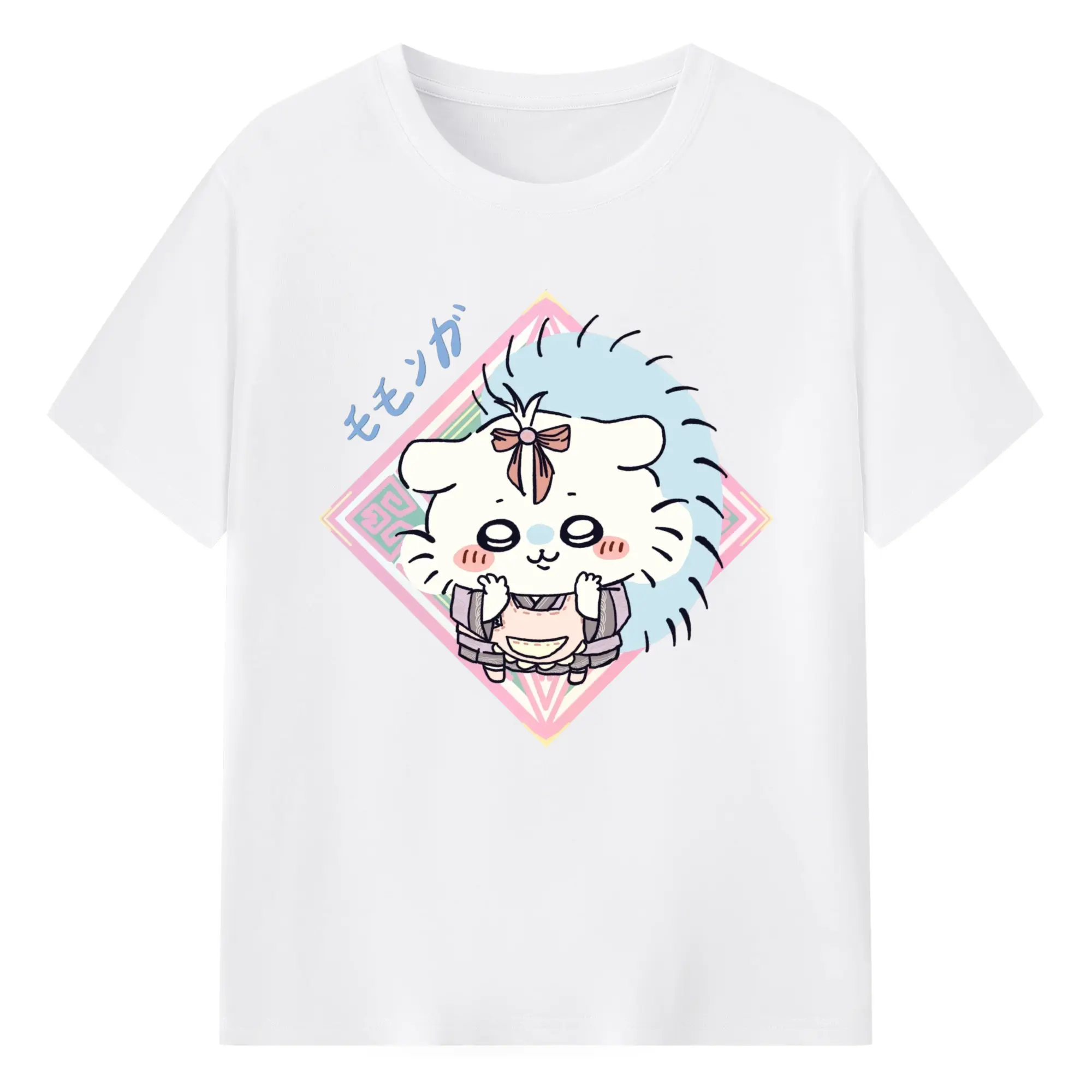 ちい が わ グッズ モモンガ - 綿100％ 半袖Tシャツ ・ フロントプリント ・ 快適 通気性 ・ 日常使い 散歩 スポーツ用