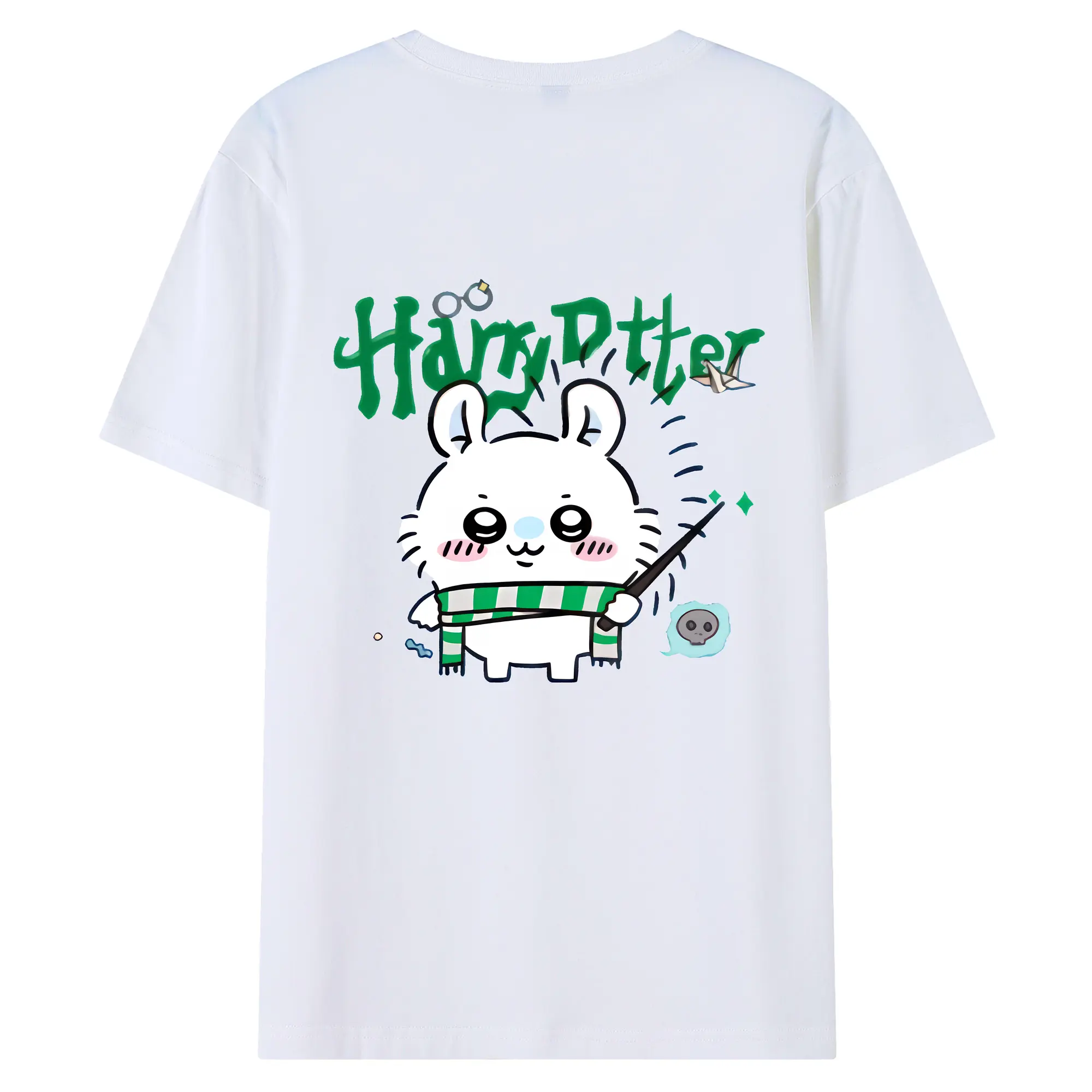 ちい が わ グッズ モモンガ - 綿100％ 半袖Tシャツ ・ バックプリント ・ 快適 通気性 ・ 日常使い 散歩 スポーツ用