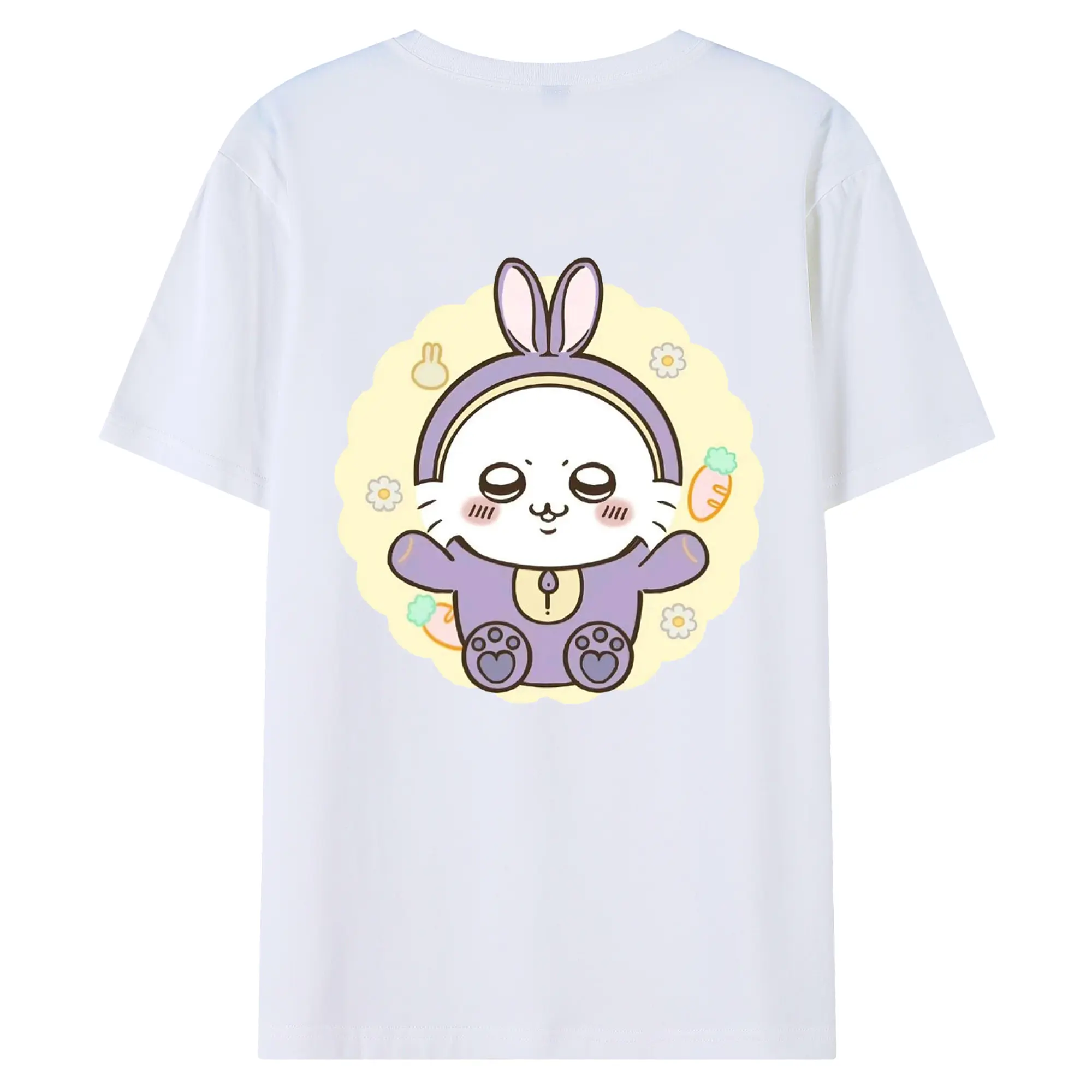 ちい が わ グッズ モモンガ - 綿100％ 半袖Tシャツ ・ バックプリント ・ 快適 通気性 ・ 日常使い 散歩 スポーツ用