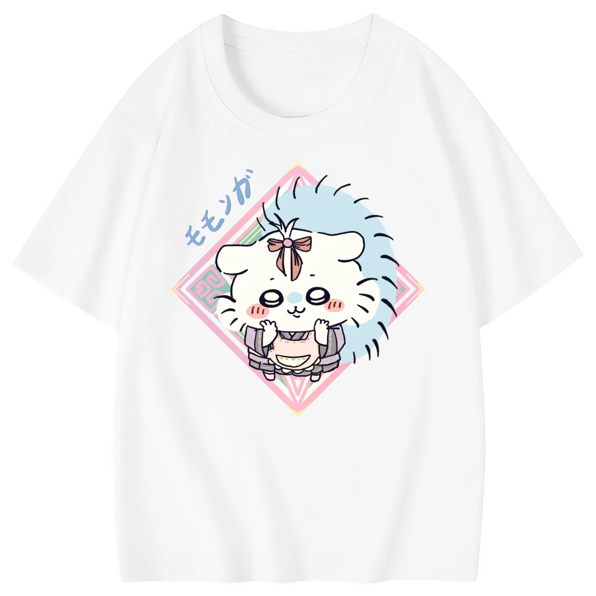 ちい が わ グッズ モモンガ - 綿100％ キッズTシャツ ・ フロントプリント ・ 快適 通気性 ・ スポーツ カジュアル 散歩用