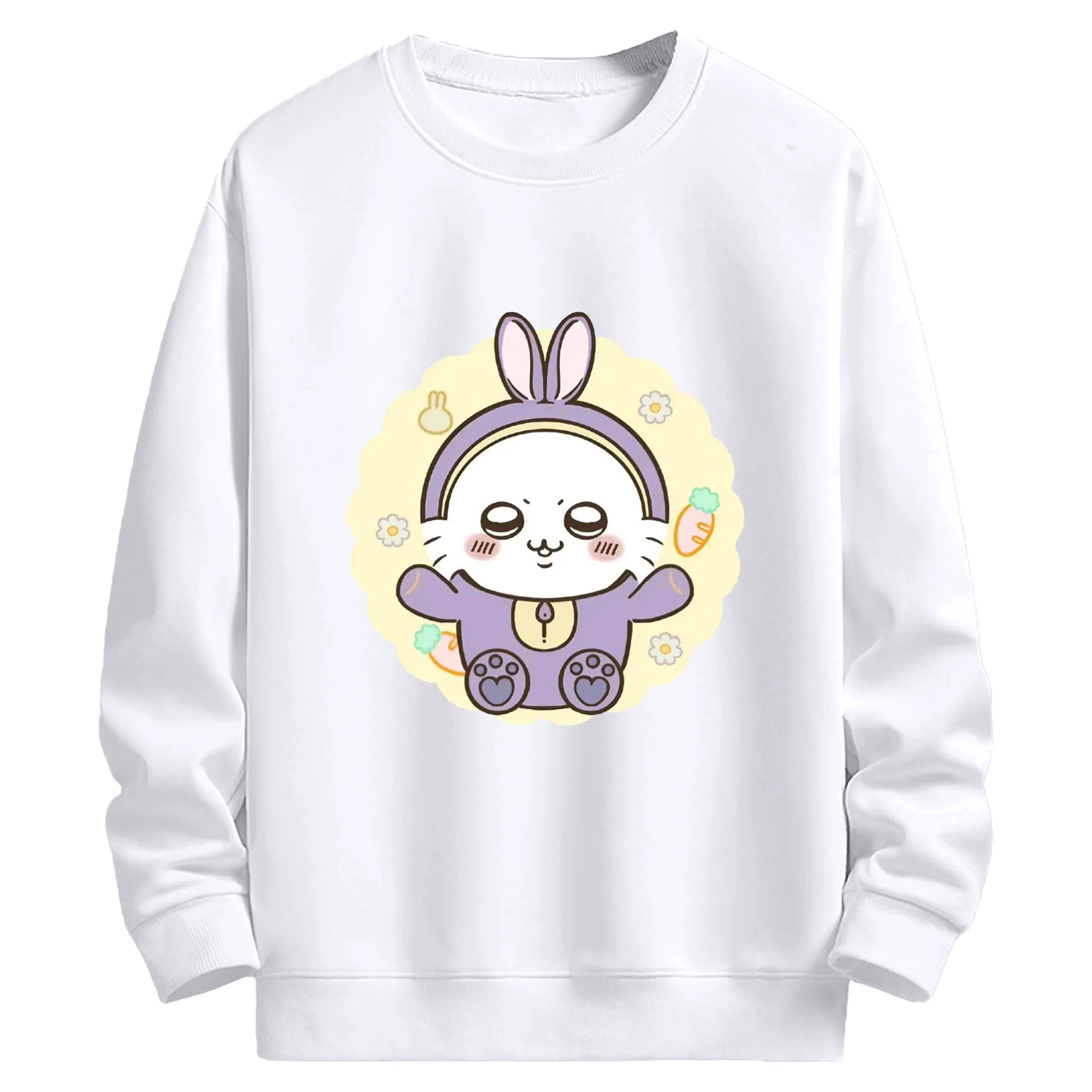 ちい が わ グッズ モモンガ - 高品質 クルーネック スウェット ・ コットン59％ ポリエステル41％ ・ ユニセックス 長袖 トレーナー ・ カジュアル デイリー スポーツ 散歩用