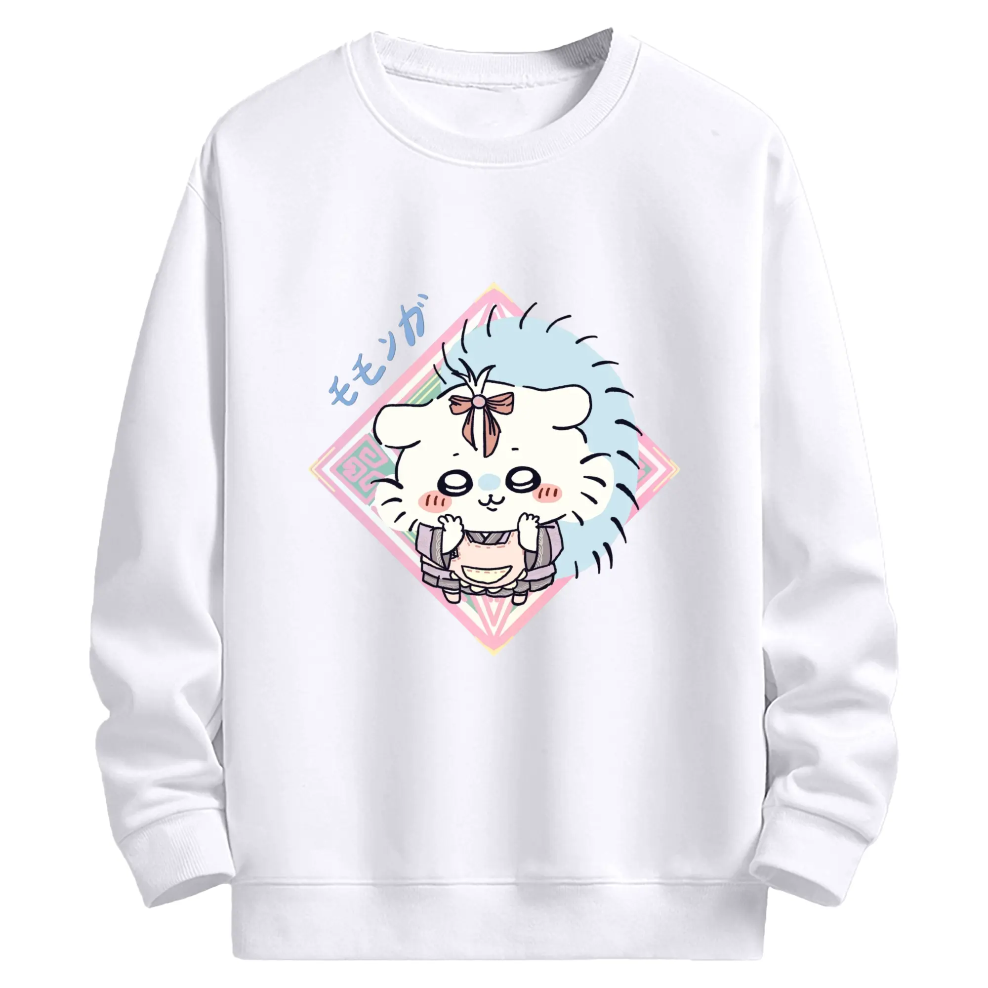 ちい が わ グッズ モモンガ - 高品質 クルーネック スウェット ・ コットン59％ ポリエステル41％ ・ ユニセックス 長袖 トレーナー ・ カジュアル デイリー スポーツ 散歩用