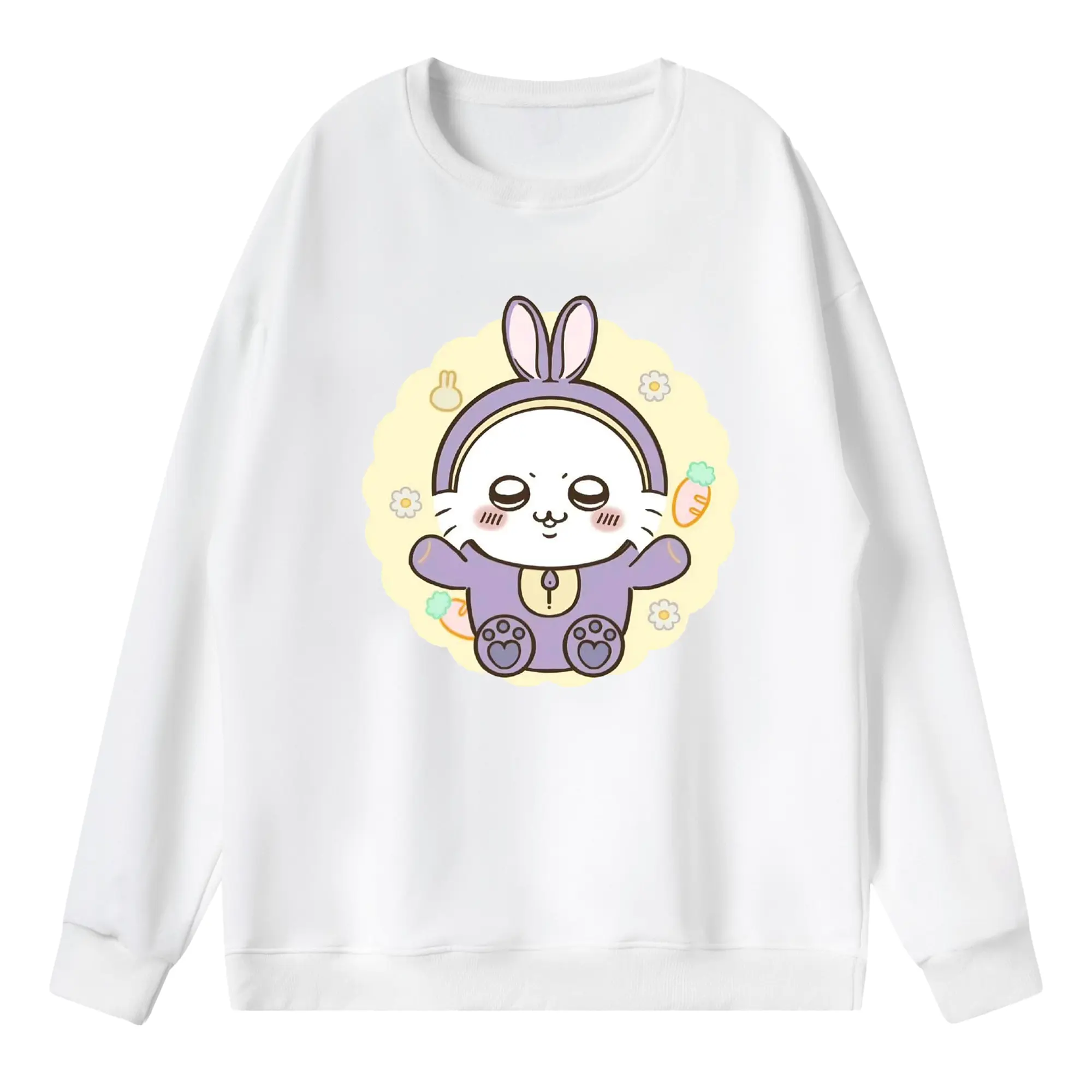 ちい が わ グッズ モモンガ - 薄手 クルーネック スウェット 裏毛260g · ポリエステル 春秋向け カジュアル 男女兼用 · トレーナー デイリー スポーツ 散歩に最適