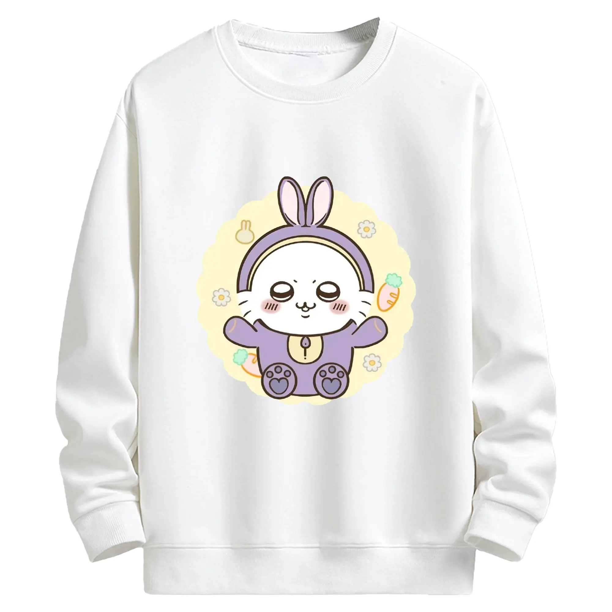 ちい が わ グッズ モモンガ - キッズ クルーネックスウェットシャツ ・ フロントプリント ・ 綿80％ ポリエステル20％ ・ 快適 通学 スポーツ 日常使い お散歩用