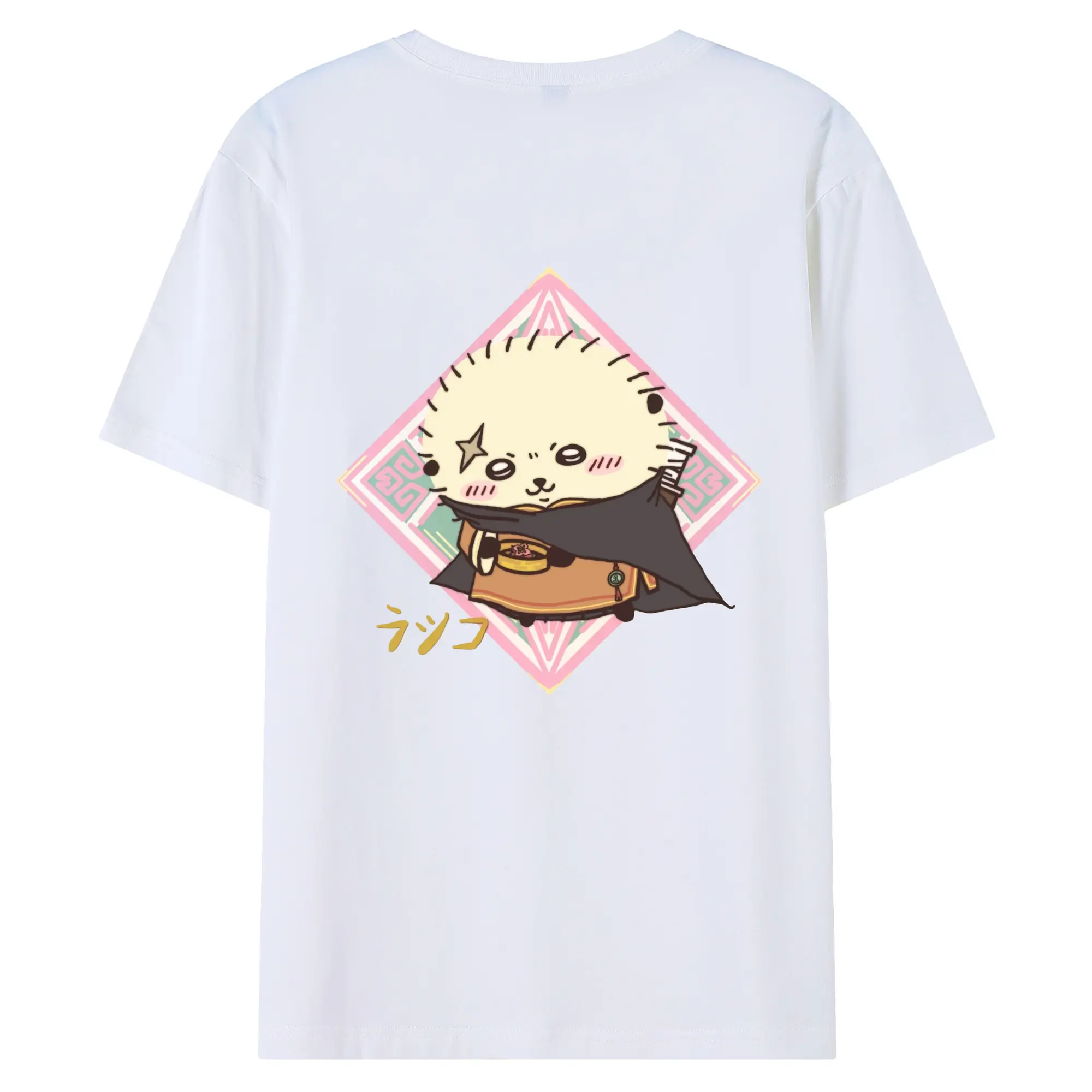 ちい が わ グッズ ラッコ - 綿100％ 半袖Tシャツ ・ バックプリント ・ 快適 通気性 ・ 日常使い 散歩 スポーツ用