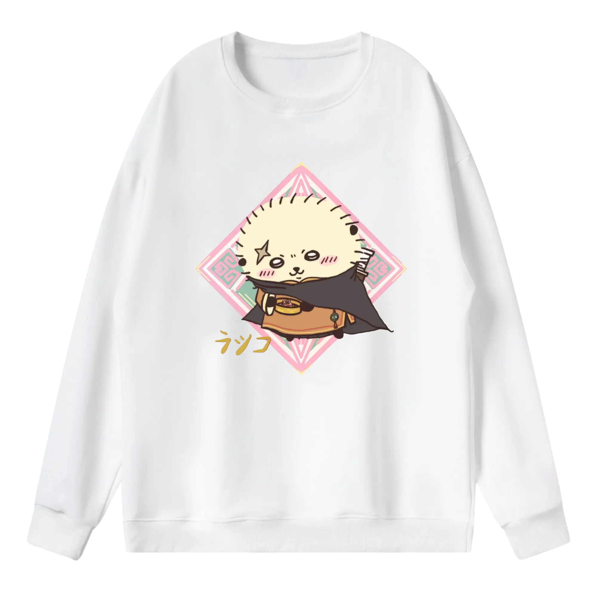 ちい が わ グッズ ラッコ - 薄手 クルーネック スウェット 裏毛260g · ポリエステル 春秋向け カジュアル 男女兼用 · トレーナー デイリー スポーツ 散歩に最適