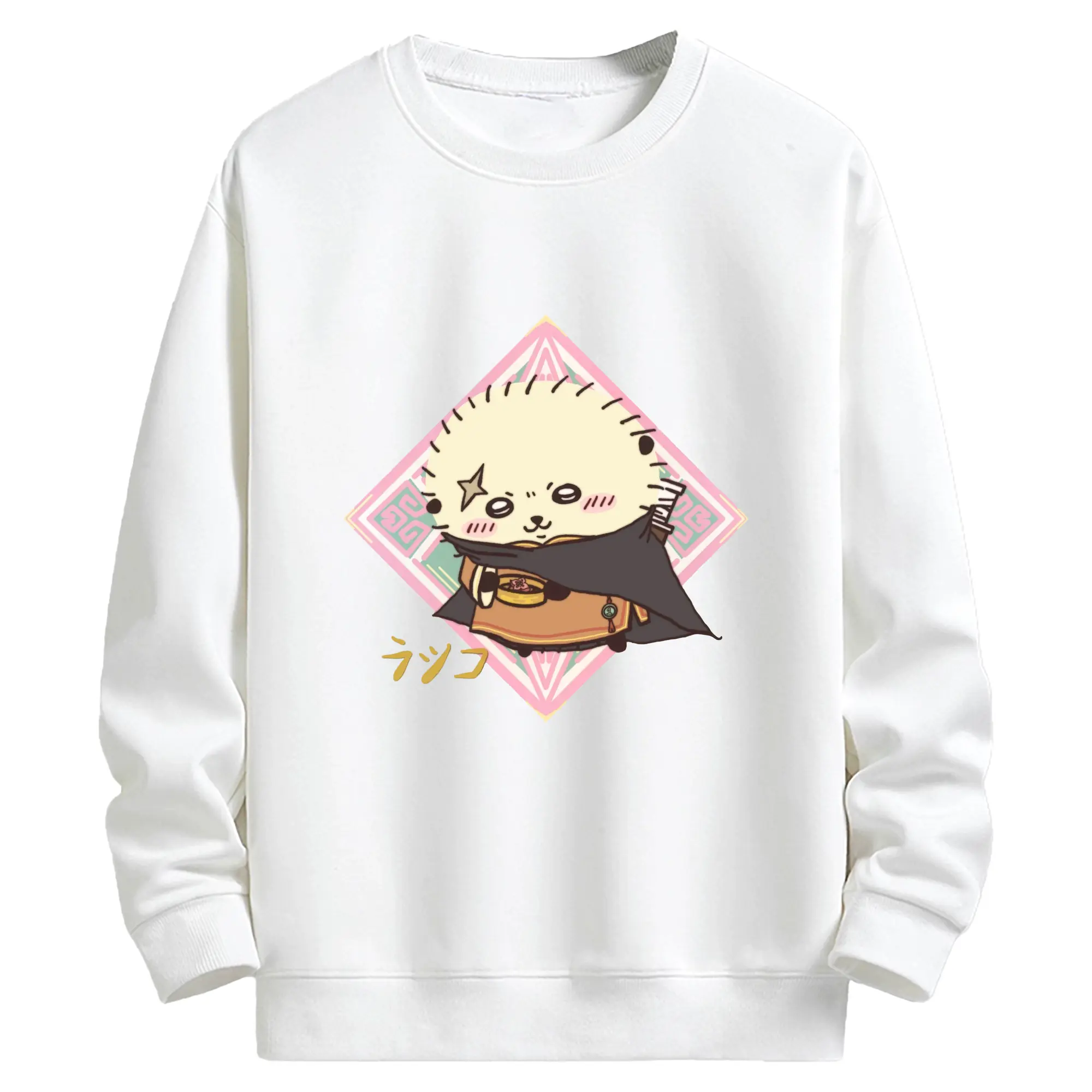 ちい が わ グッズ ラッコ - キッズ クルーネックスウェットシャツ ・ フロントプリント ・ 綿80％ ポリエステル20％ ・ 快適 通学 スポーツ 日常使い お散歩用