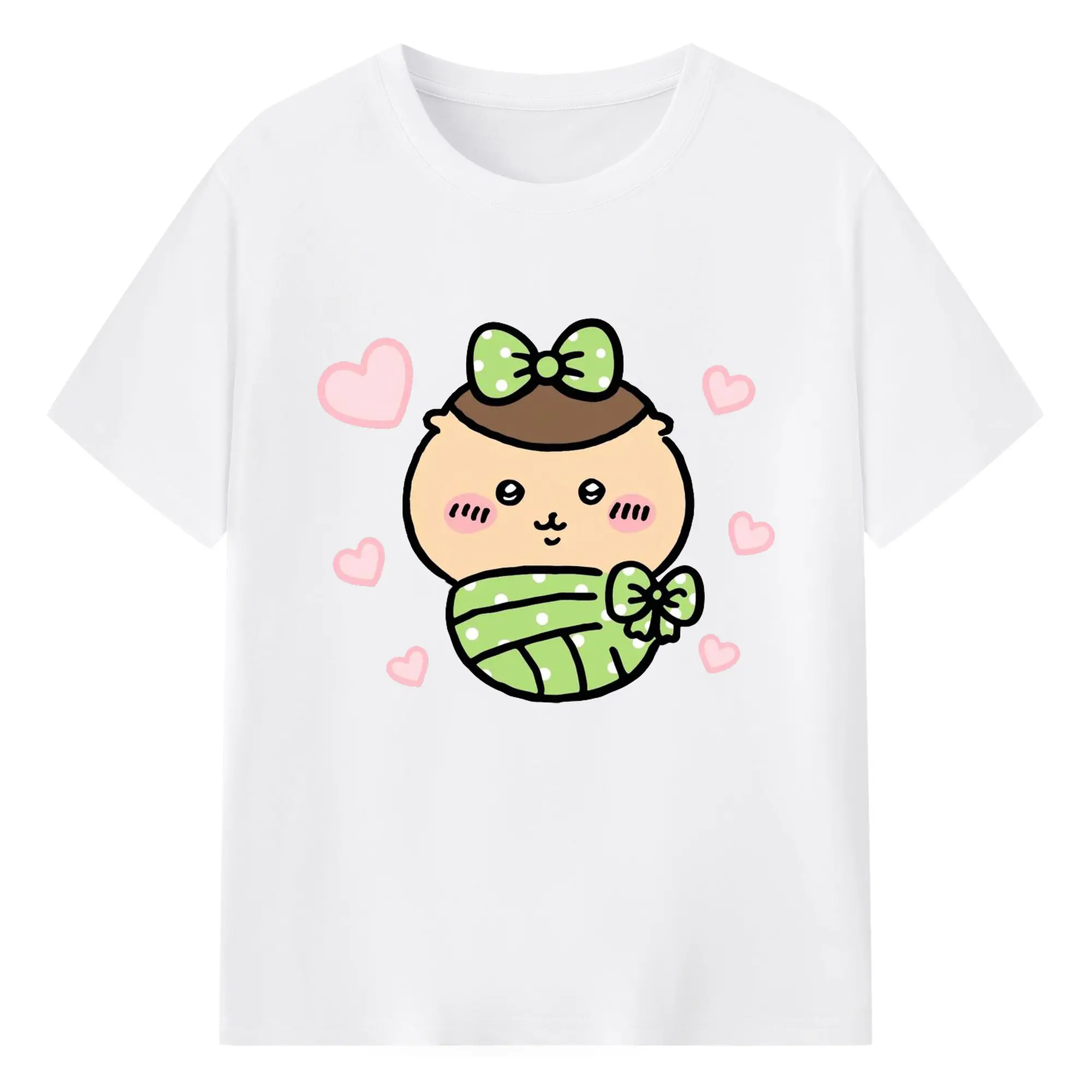 ちい が わ グッズ くりまんじゅう - 綿100％ 半袖Tシャツ ・ フロントプリント ・ 快適 通気性 ・ 日常使い 散歩 スポーツ用