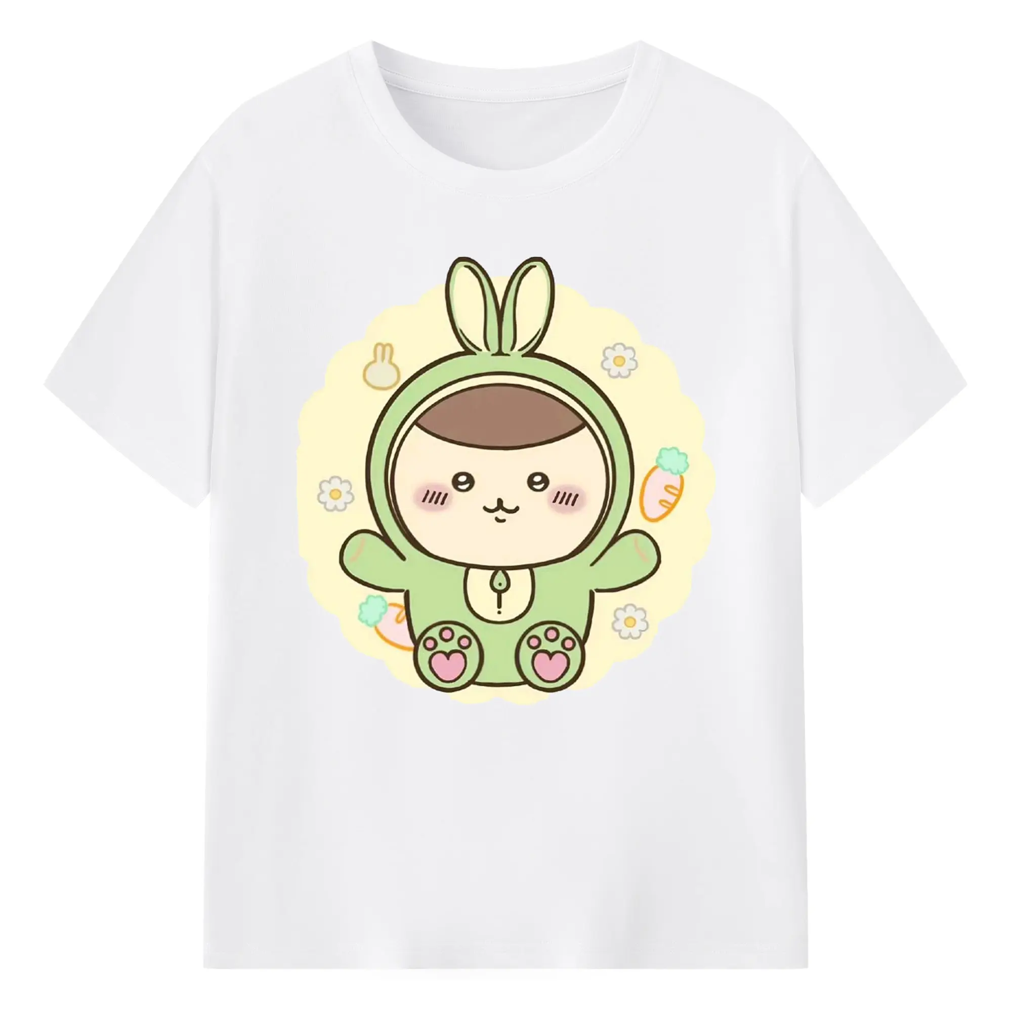 ちい が わ グッズ くりまんじゅう - 綿100％ 半袖Tシャツ ・ フロントプリント ・ 快適 通気性 ・ 日常使い 散歩 スポーツ用