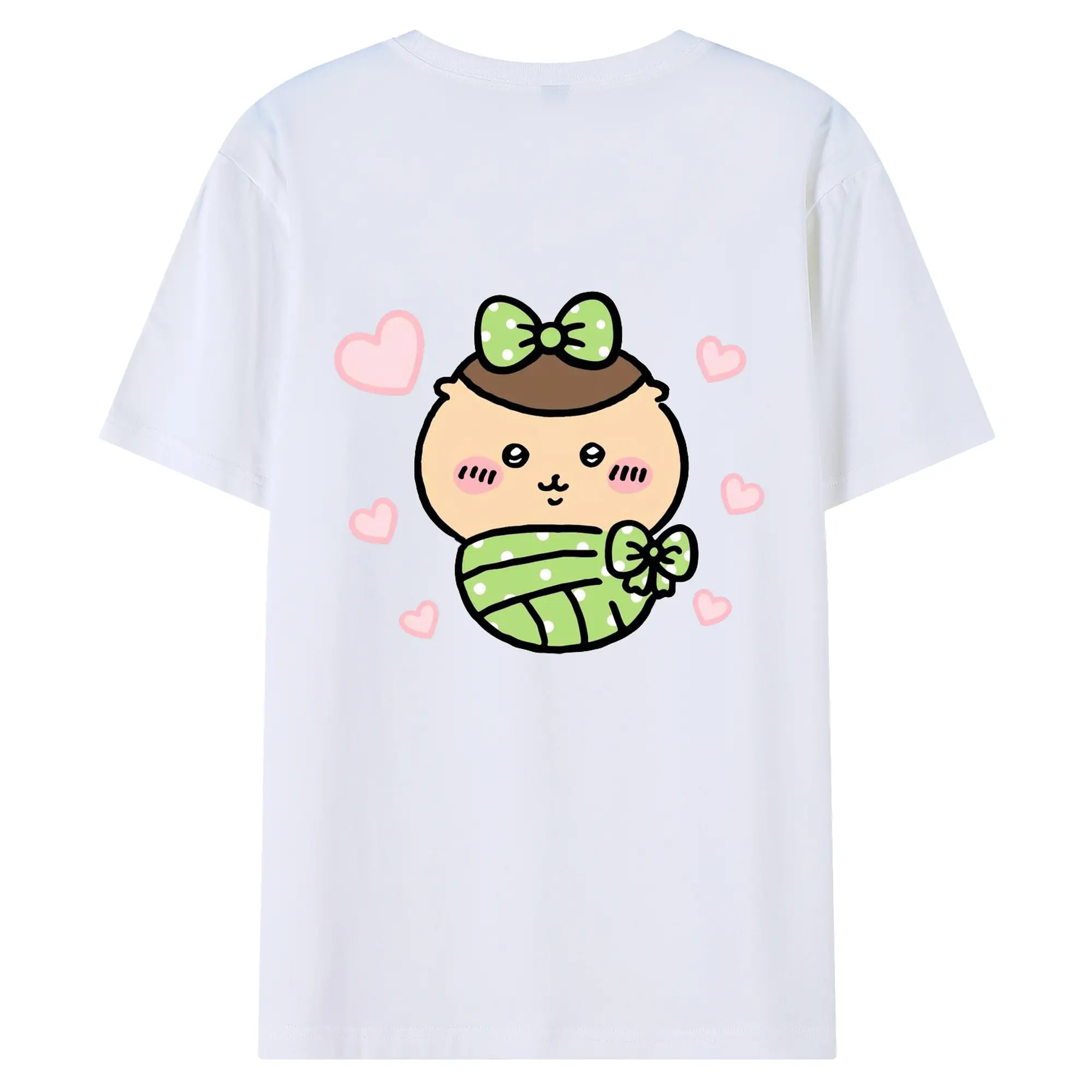 ちい が わ グッズ くりまんじゅう - 綿100％ 半袖Tシャツ ・ バックプリント ・ 快適 通気性 ・ 日常使い 散歩 スポーツ用