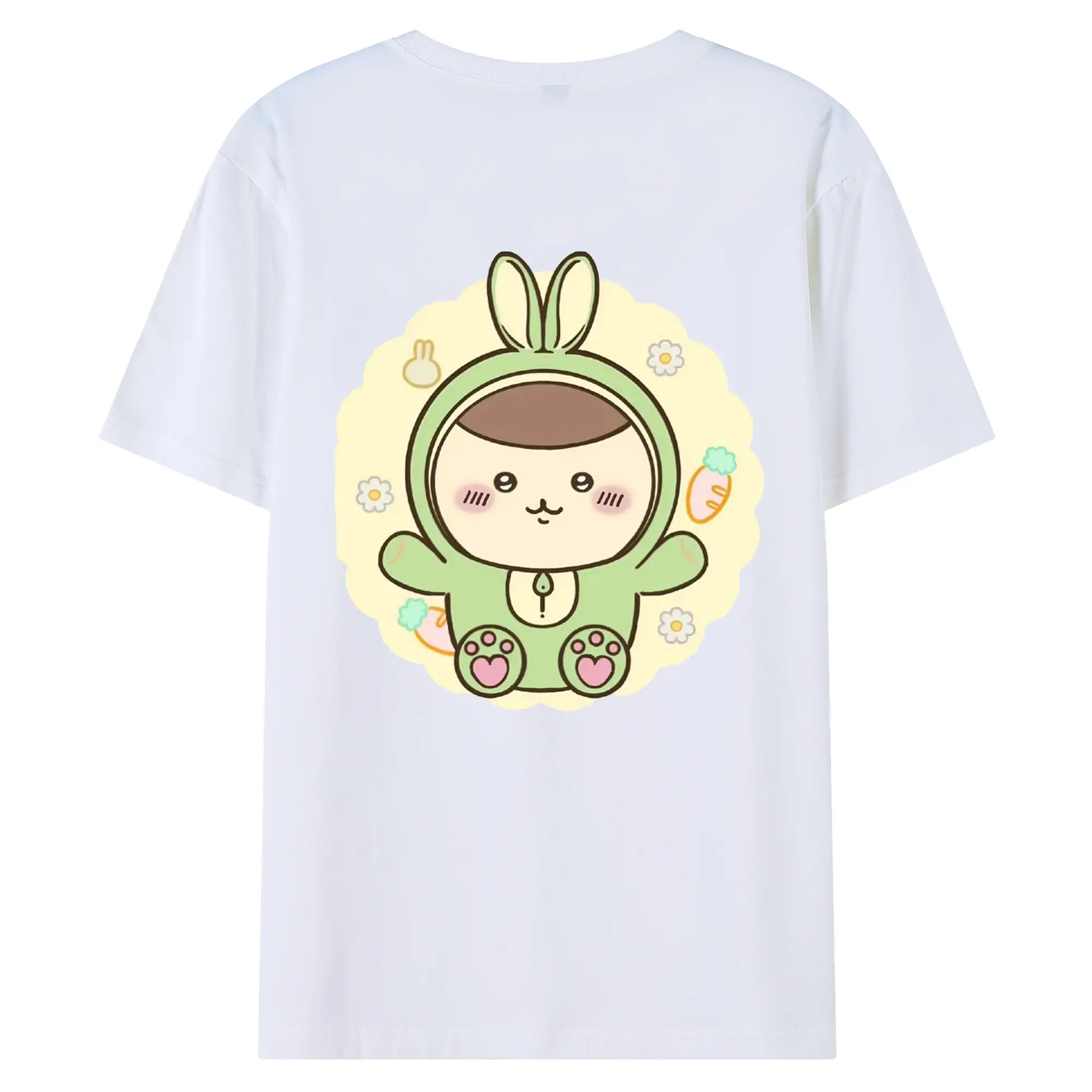 ちい が わ グッズ くりまんじゅう - 綿100％ 半袖Tシャツ ・ バックプリント ・ 快適 通気性 ・ 日常使い 散歩 スポーツ用