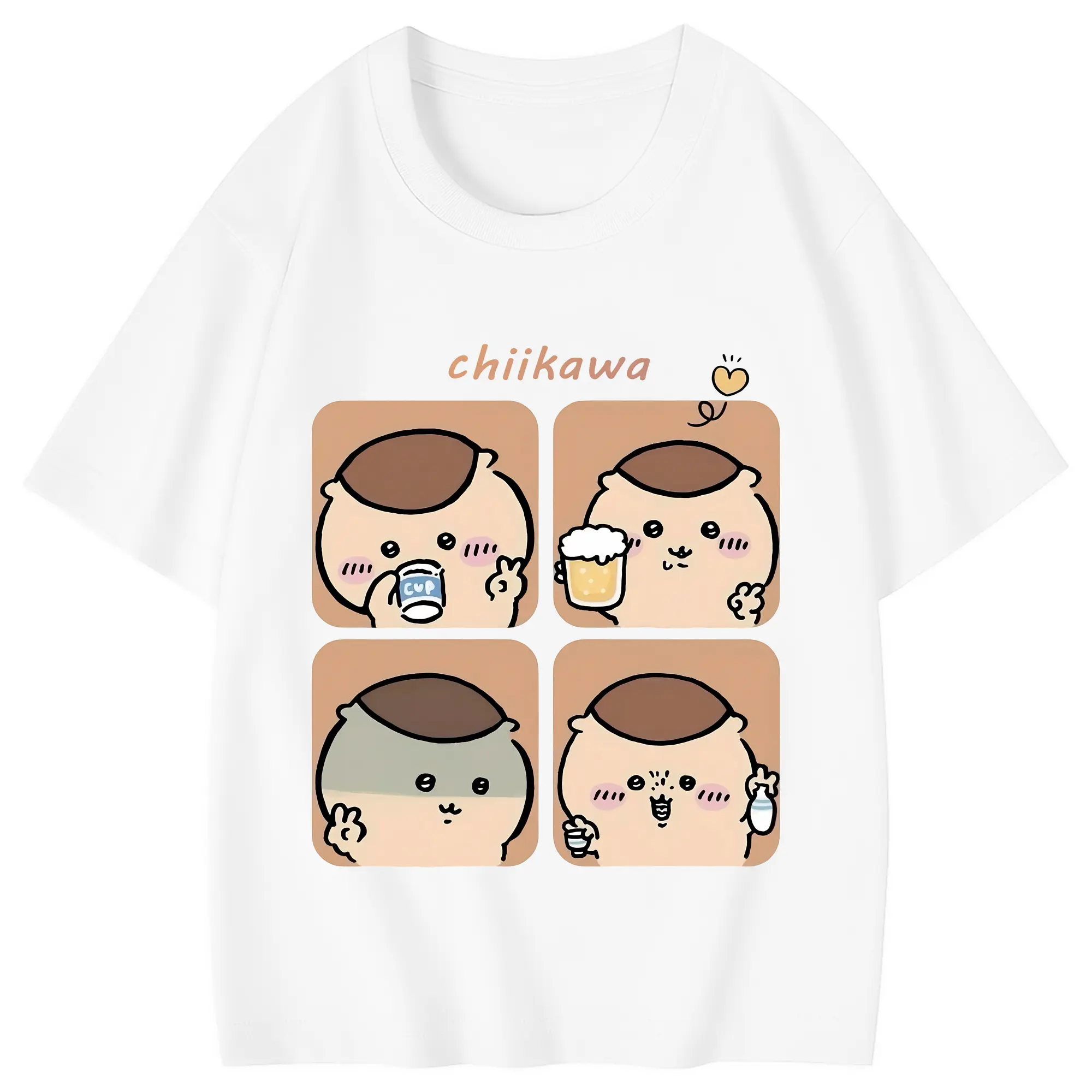 ちい が わ グッズ くりまんじゅう - 綿100％ キッズTシャツ ・ フロントプリント ・ 快適 通気性 ・ スポーツ カジュアル 散歩用