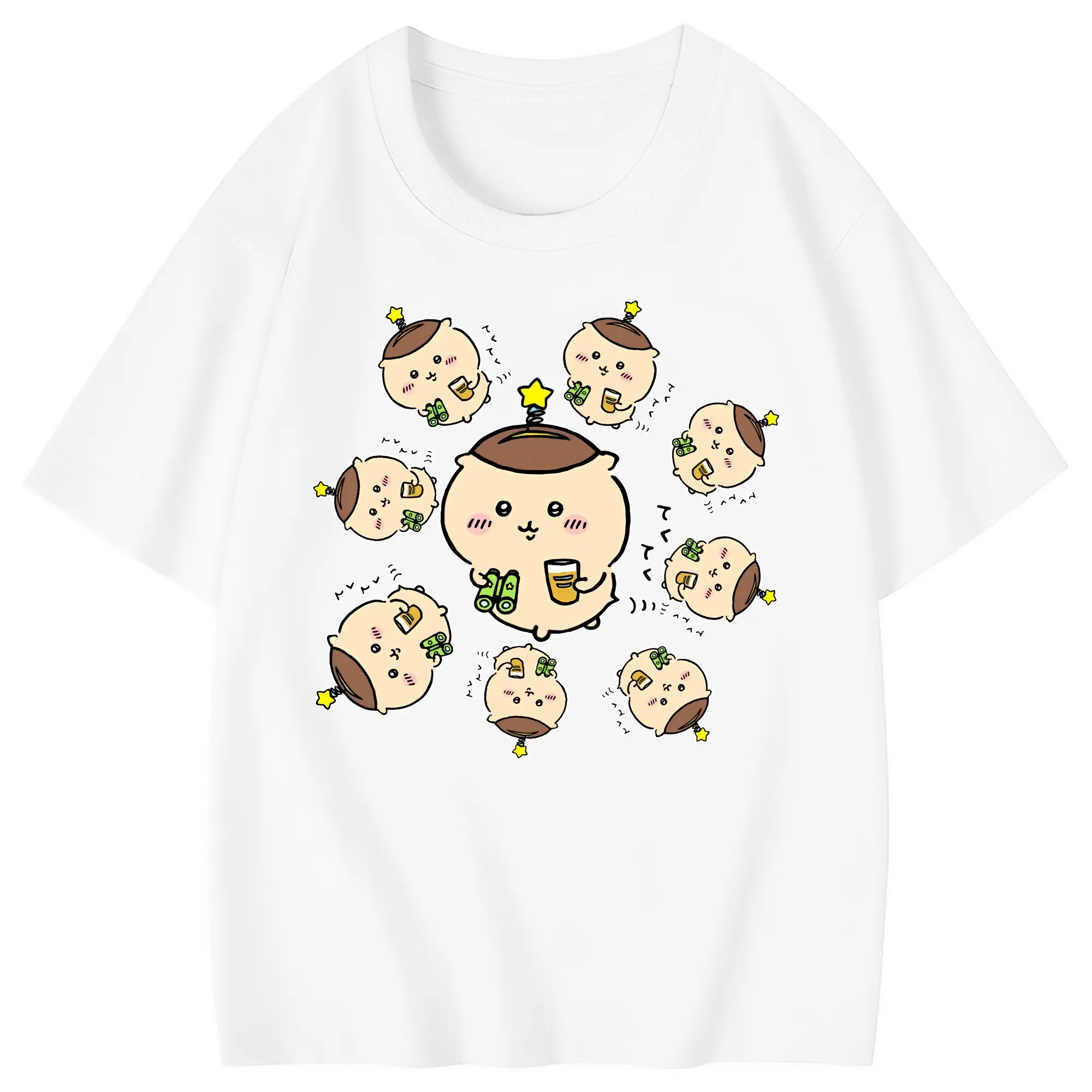 ちい が わ グッズ くりまんじゅう - 綿100％ キッズTシャツ ・ フロントプリント ・ 快適 通気性 ・ スポーツ カジュアル 散歩用