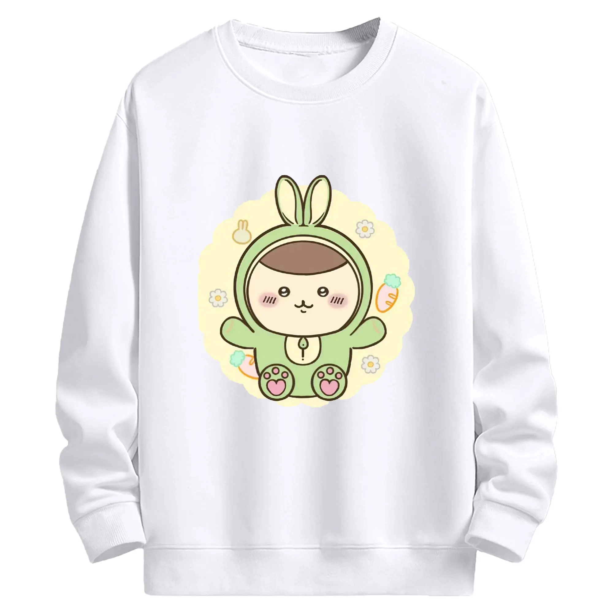 ちい が わ グッズ くりまんじゅう - 高品質 クルーネック スウェット ・ コットン59％ ポリエステル41％ ・ ユニセックス 長袖 トレーナー ・ カジュアル デイリー スポーツ 散歩用