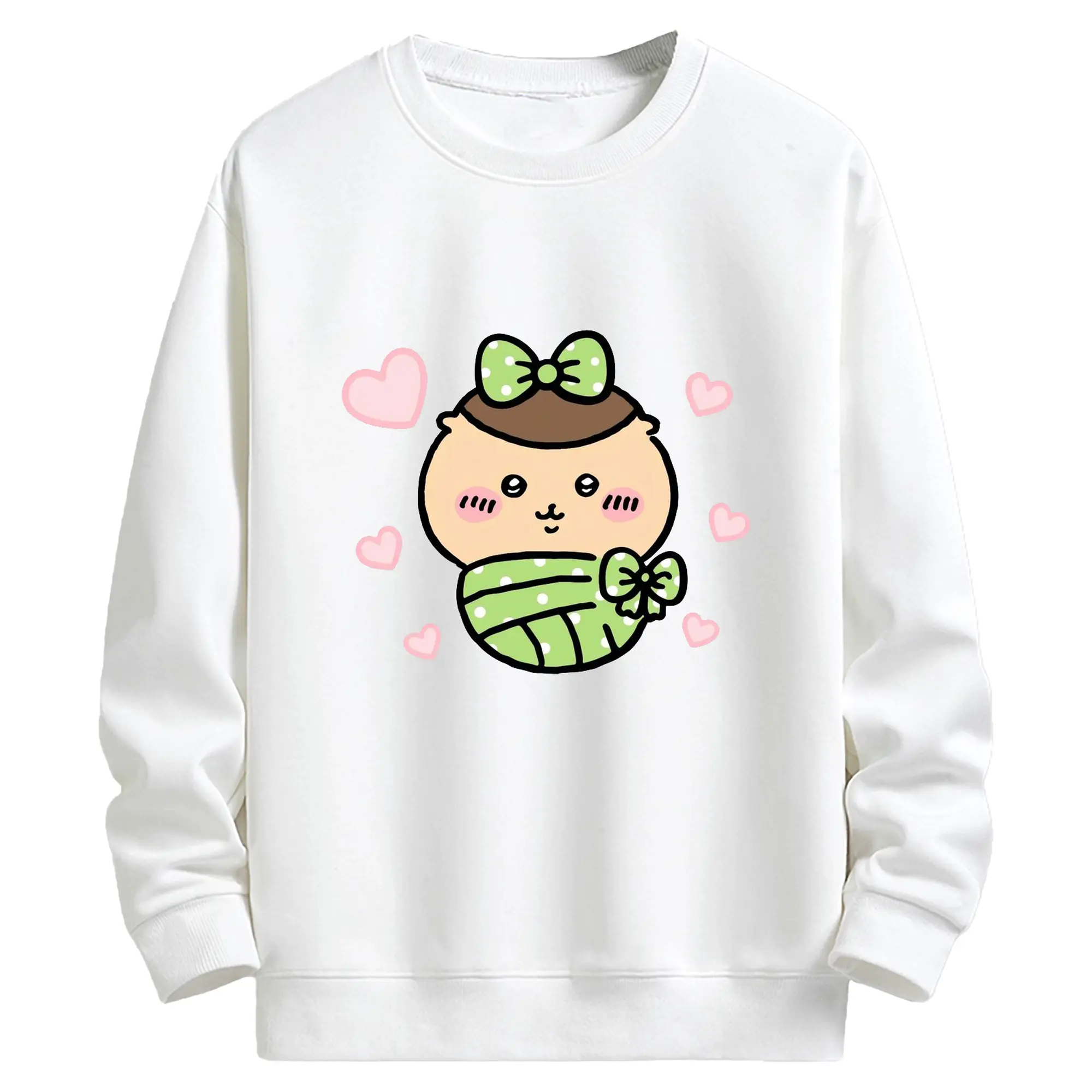 ちい が わ グッズ くりまんじゅう - キッズ クルーネックスウェットシャツ ・ フロントプリント ・ 綿80％ ポリエステル20％ ・ 快適 通学 スポーツ 日常使い お散歩用