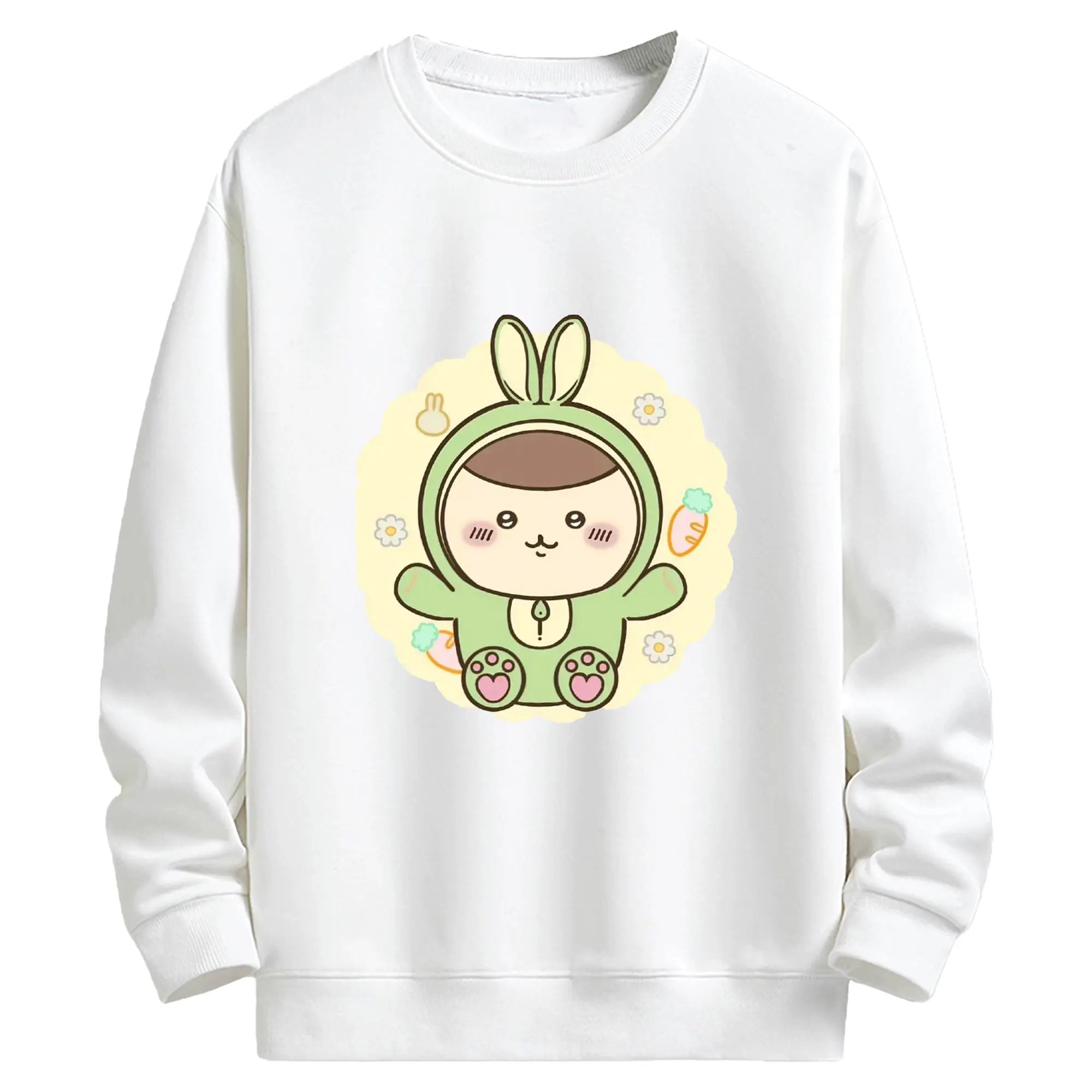 ちい が わ グッズ くりまんじゅう - キッズ クルーネックスウェットシャツ ・ フロントプリント ・ 綿80％ ポリエステル20％ ・ 快適 通学 スポーツ 日常使い お散歩用