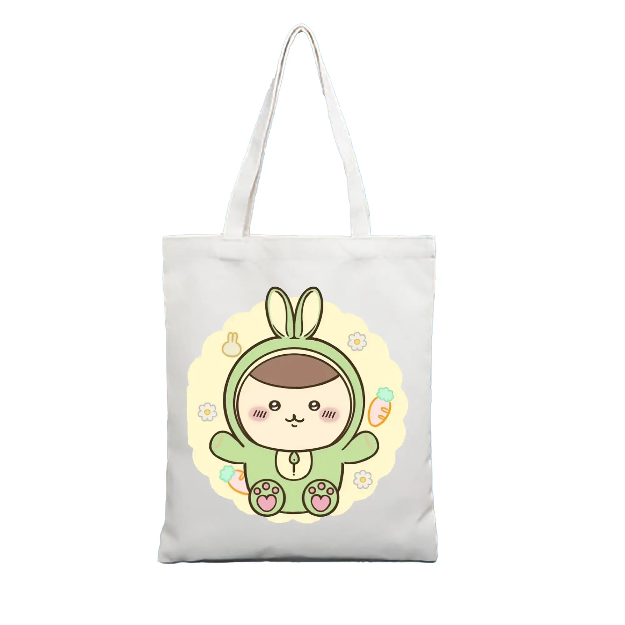 ちい が わ グッズ くりまんじゅう - 縦型キャンバス手提げバッグ（トートバッグ） ・ キャンバス素材 ・ ショッピング用 ・ 軽量 丈夫 お手入れ簡単