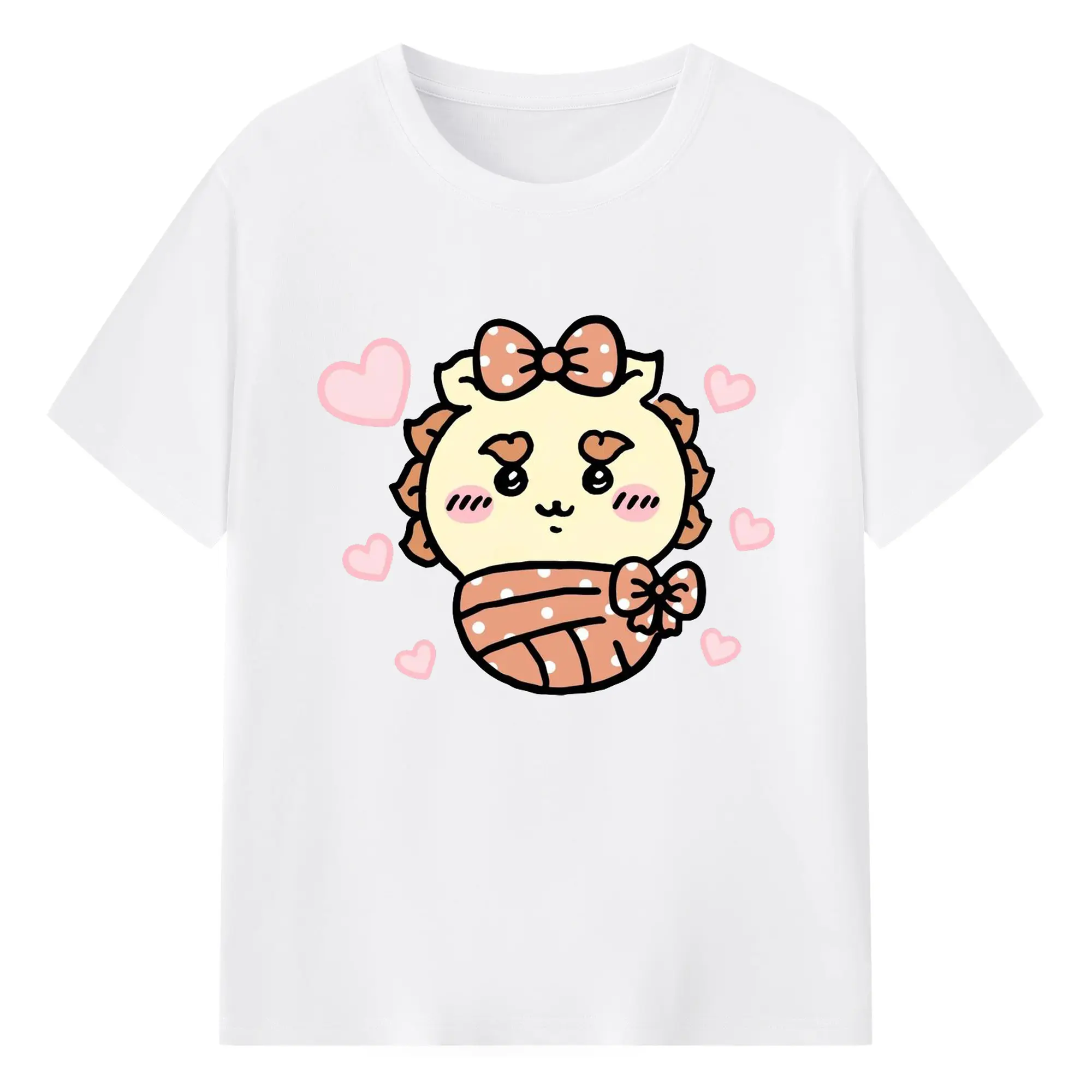 ちい が わ グッズ シーサー - 綿100％ 半袖Tシャツ ・ フロントプリント ・ 快適 通気性 ・ 日常使い 散歩 スポーツ用