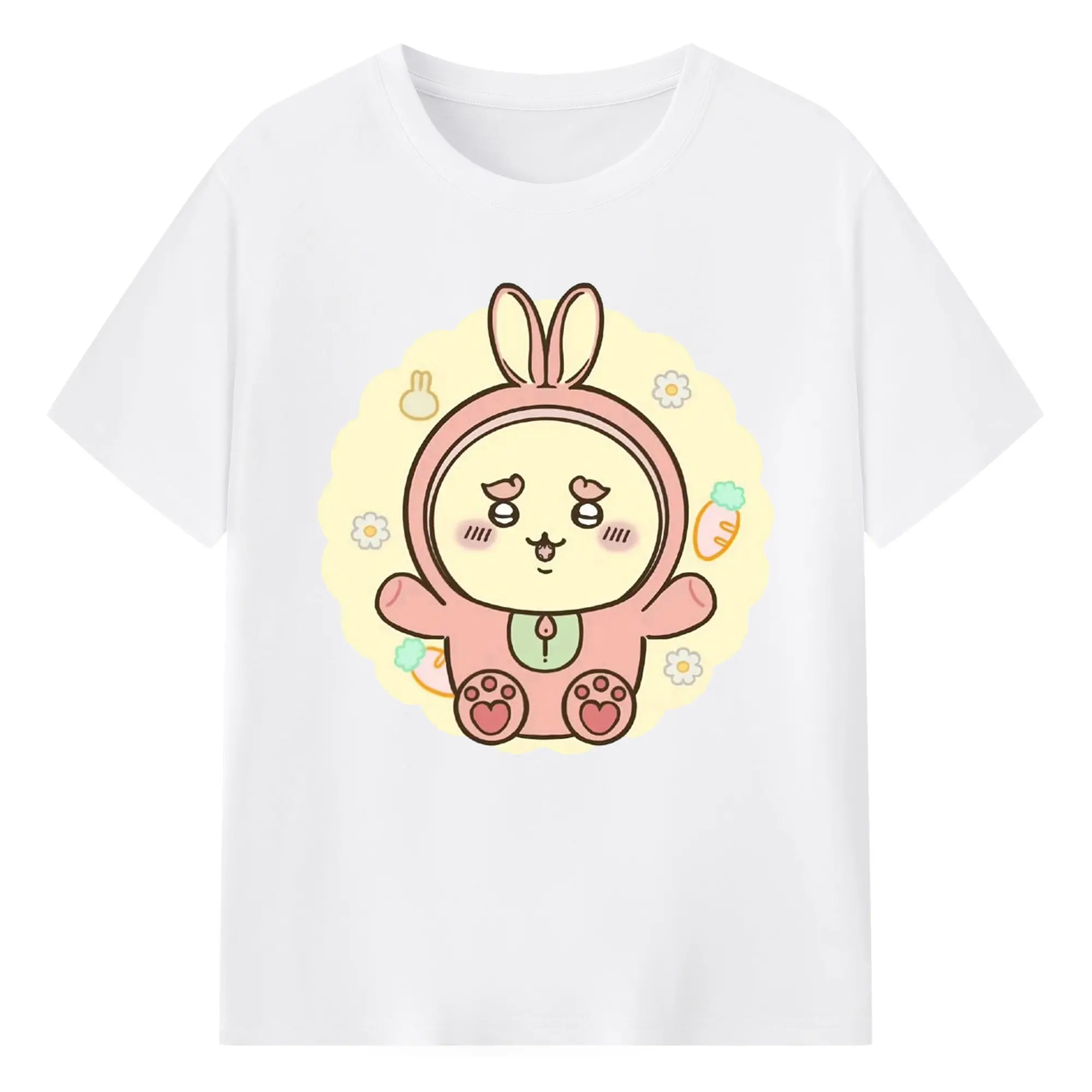 ちい が わ グッズ シーサー - 綿100％ 半袖Tシャツ ・ フロントプリント ・ 快適 通気性 ・ 日常使い 散歩 スポーツ用
