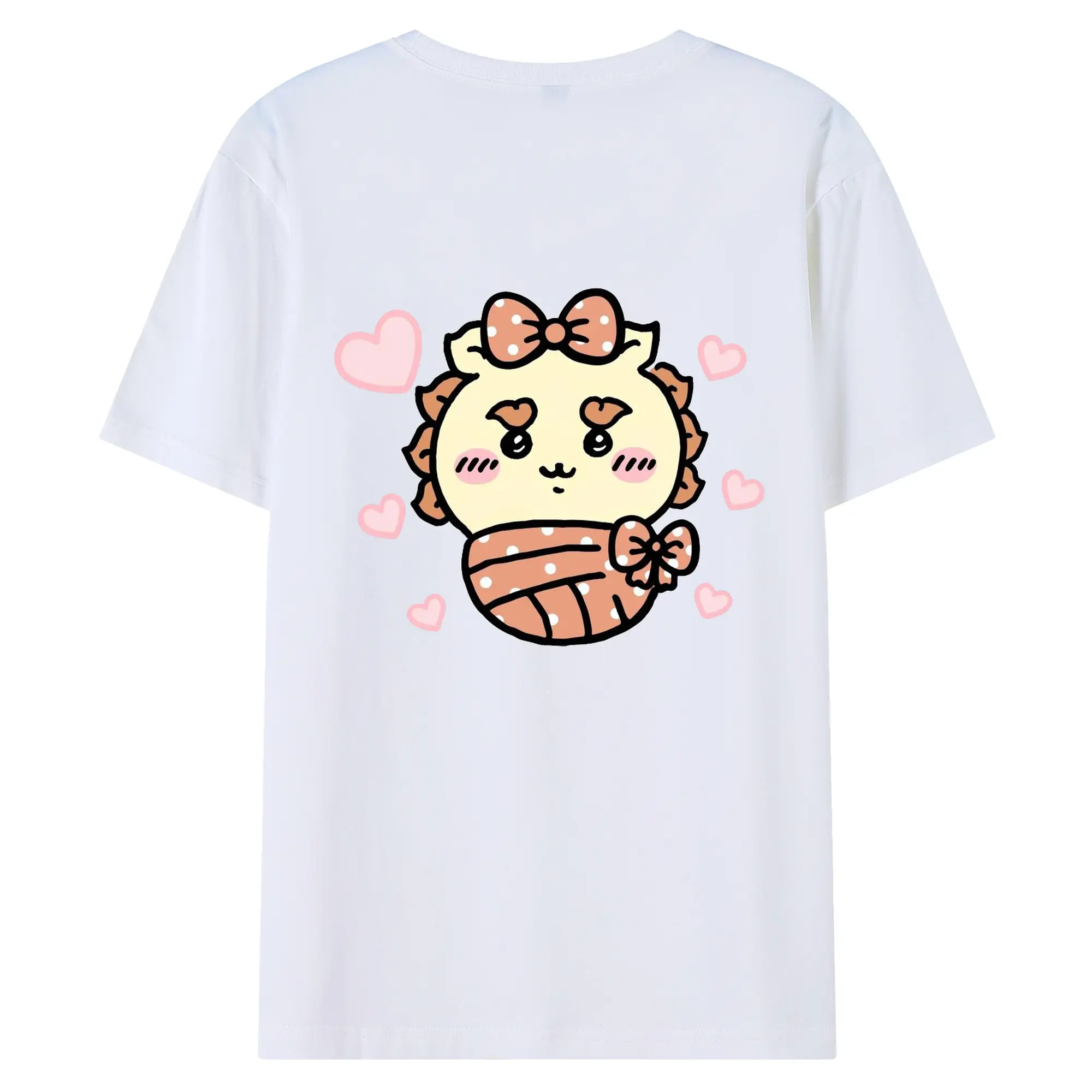 ちい が わ グッズ シーサー - 綿100％ 半袖Tシャツ ・ バックプリント ・ 快適 通気性 ・ 日常使い 散歩 スポーツ用