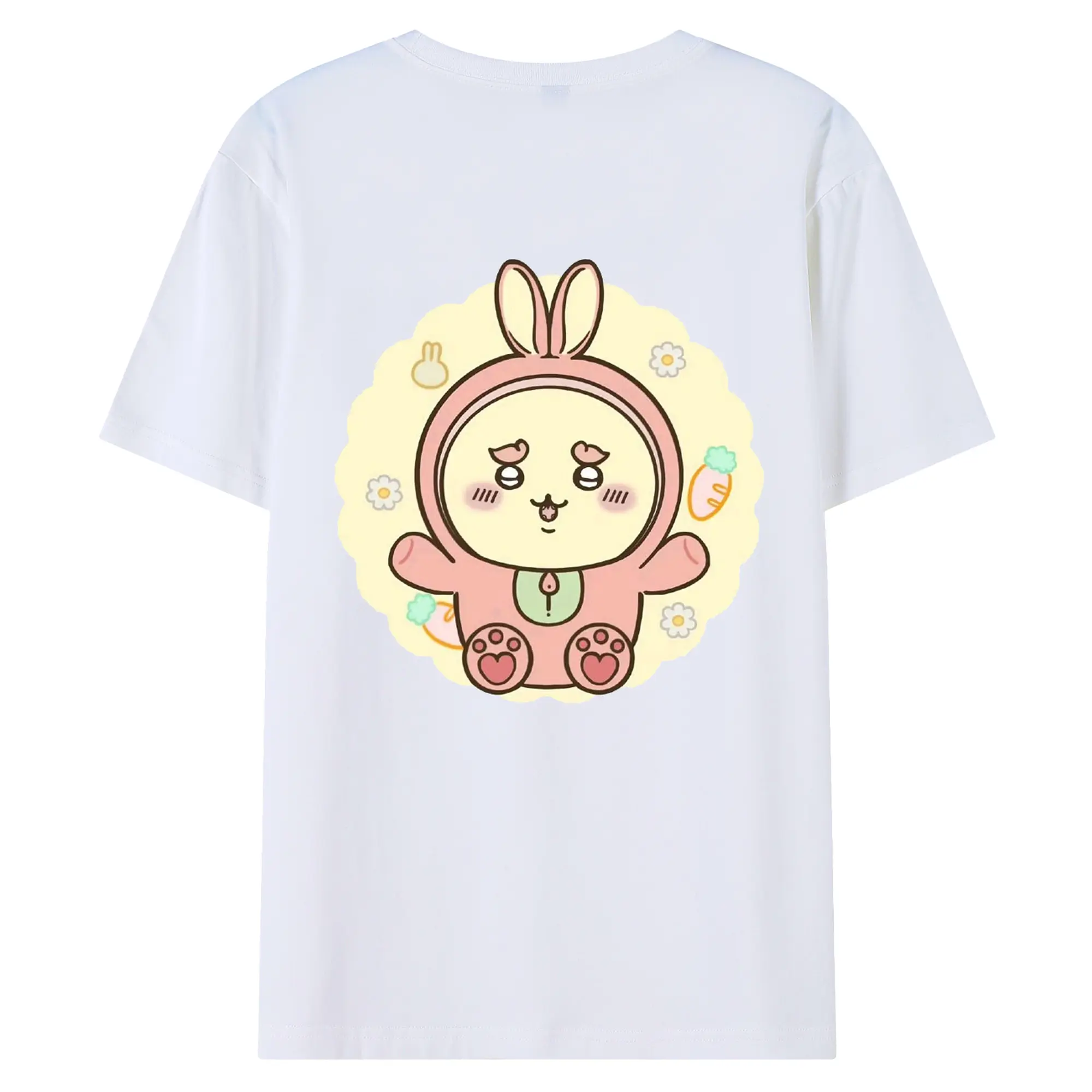 ちい が わ グッズ シーサー - 綿100％ 半袖Tシャツ ・ バックプリント ・ 快適 通気性 ・ 日常使い 散歩 スポーツ用