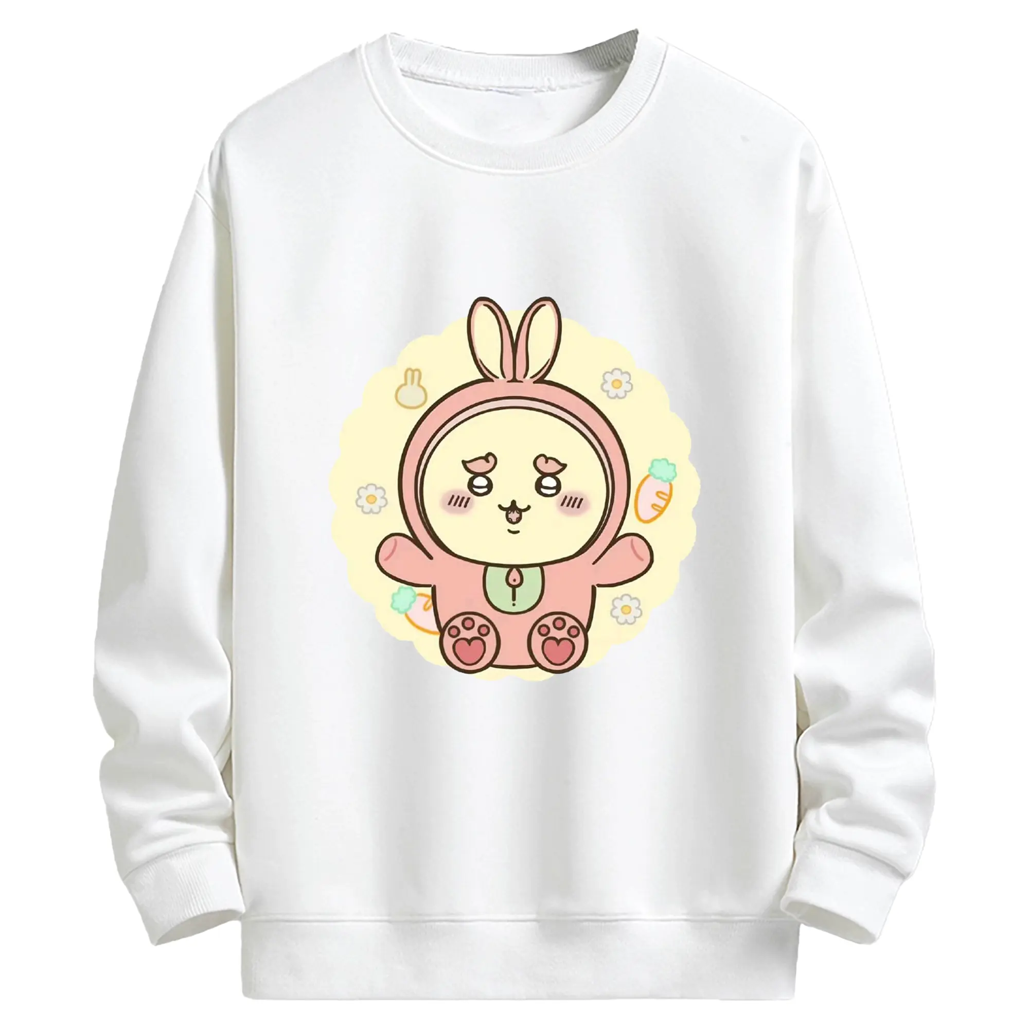 ちい が わ グッズ シーサー - キッズ クルーネックスウェットシャツ ・ フロントプリント ・ 綿80％ ポリエステル20％ ・ 快適 通学 スポーツ 日常使い お散歩用