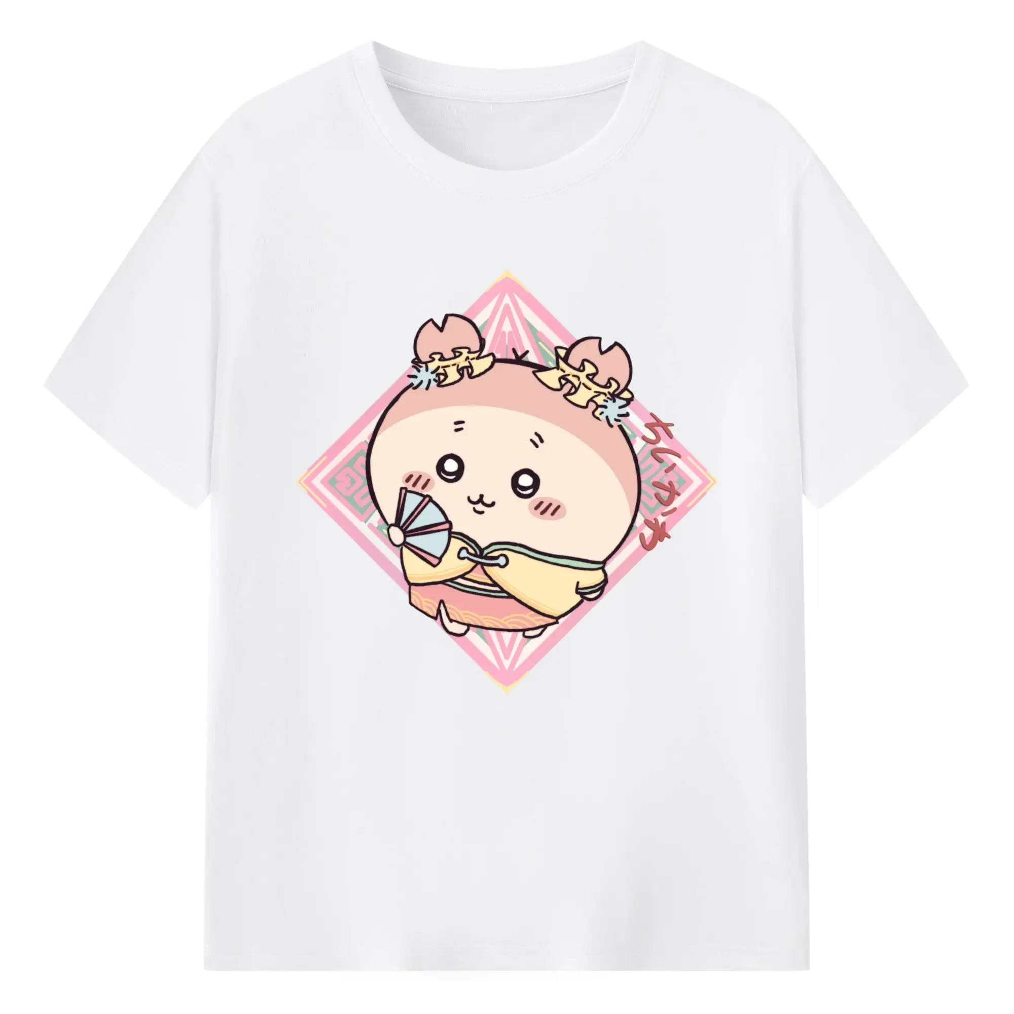 ちい が わ グッズ かに - 綿100％ 半袖Tシャツ ・ フロントプリント ・ 快適 通気性 ・ 日常使い 散歩 スポーツ用
