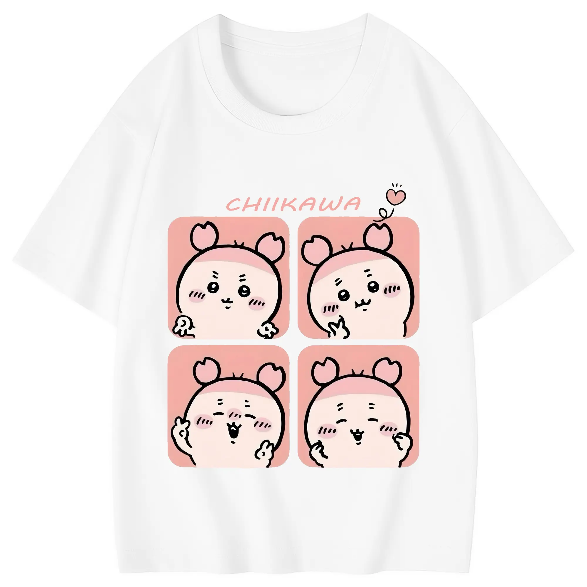 ちい が わ グッズ かに - 綿100％ キッズTシャツ ・ フロントプリント ・ 快適 通気性 ・ スポーツ カジュアル 散歩用