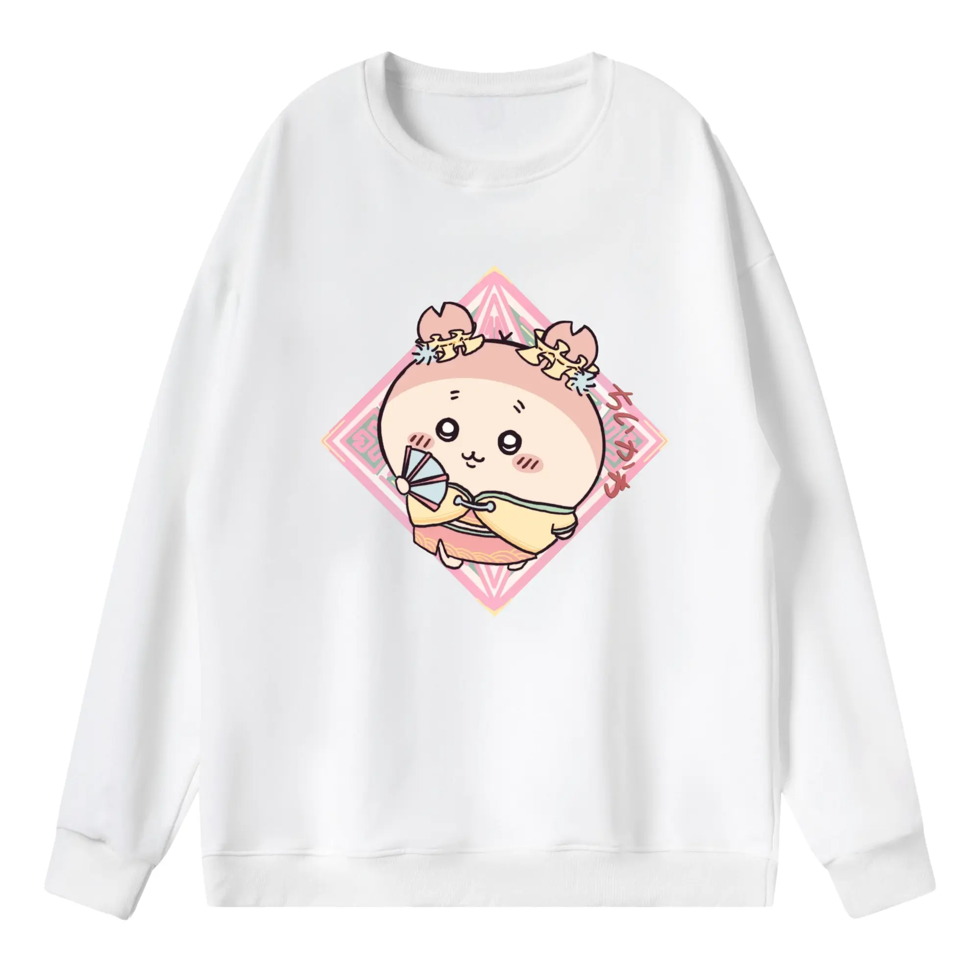 ちい が わ グッズ かに - 薄手 クルーネック スウェット 裏毛260g · ポリエステル 春秋向け カジュアル 男女兼用 · トレーナー デイリー スポーツ 散歩に最適