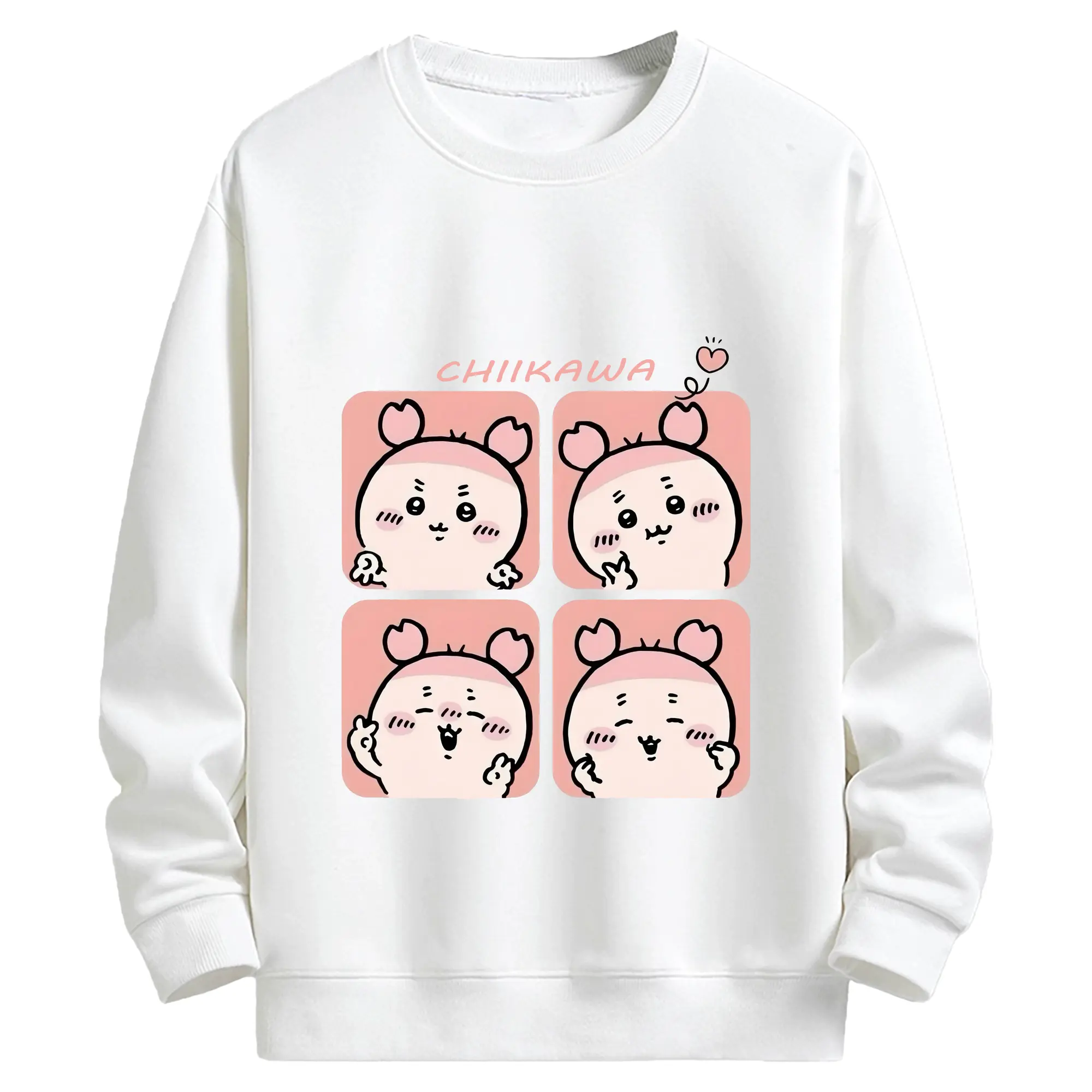 ちい が わ グッズ かに - キッズ クルーネックスウェットシャツ ・ フロントプリント ・ 綿80％ ポリエステル20％ ・ 快適 通学 スポーツ 日常使い お散歩用