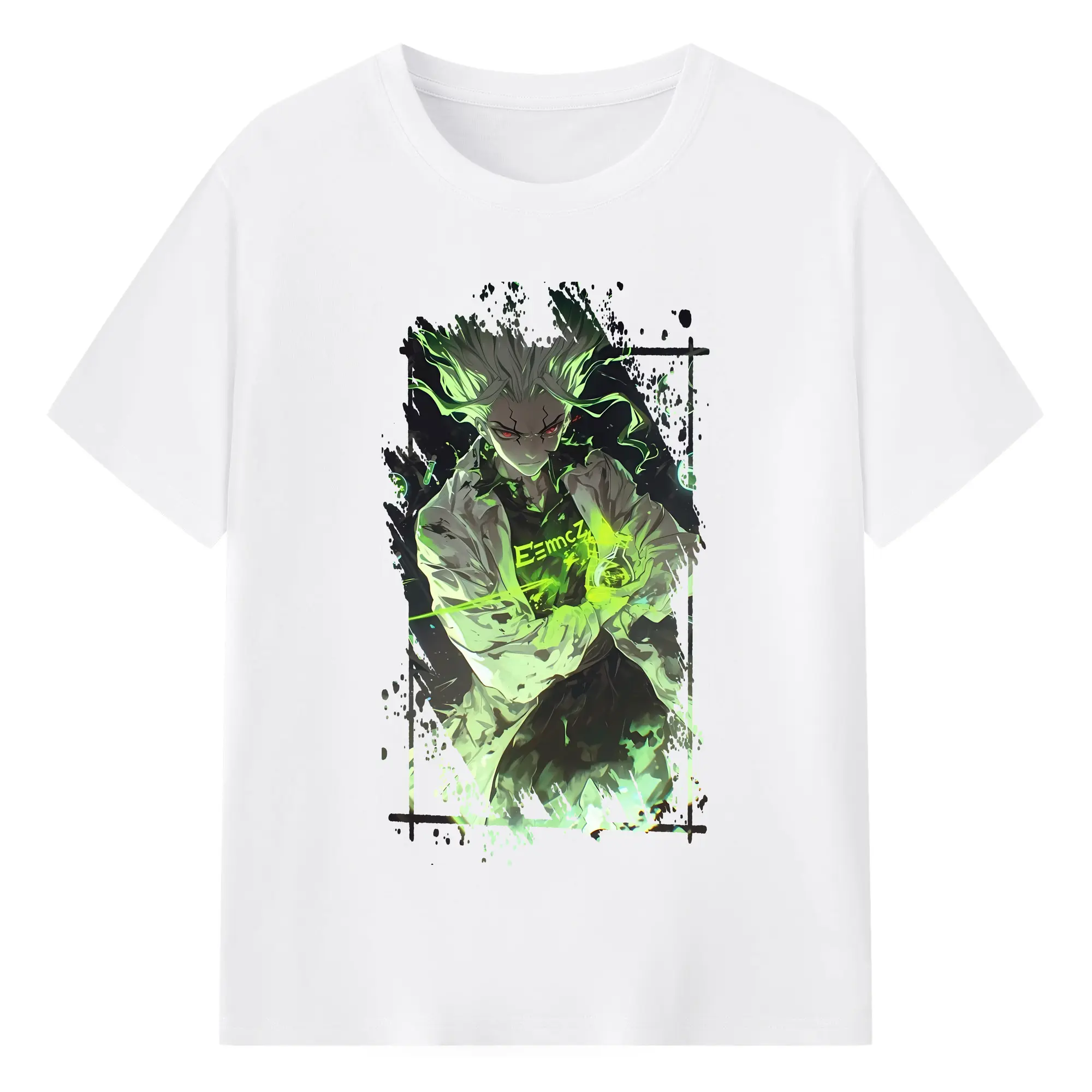 ドクターストーン グッズ,石神千空 - 綿100％ 半袖Tシャツ ・ フロントプリント ・ 快適 通気性 ・ 日常使い 散歩 スポーツ用