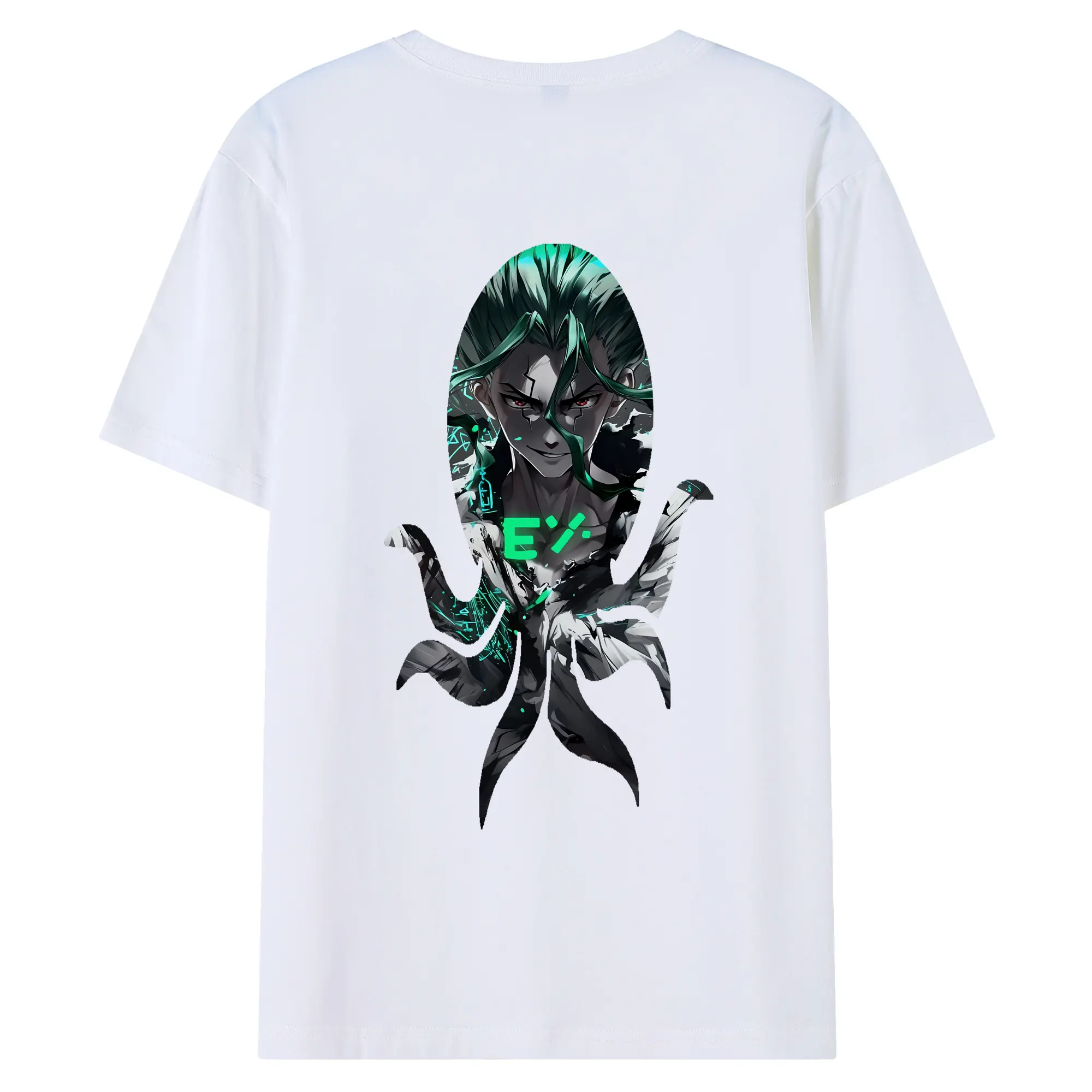 ドクターストーン グッズ,石神千空 - 綿100％ 半袖Tシャツ ・ バックプリント ・ 快適 通気性 ・ 日常使い 散歩 スポーツ用