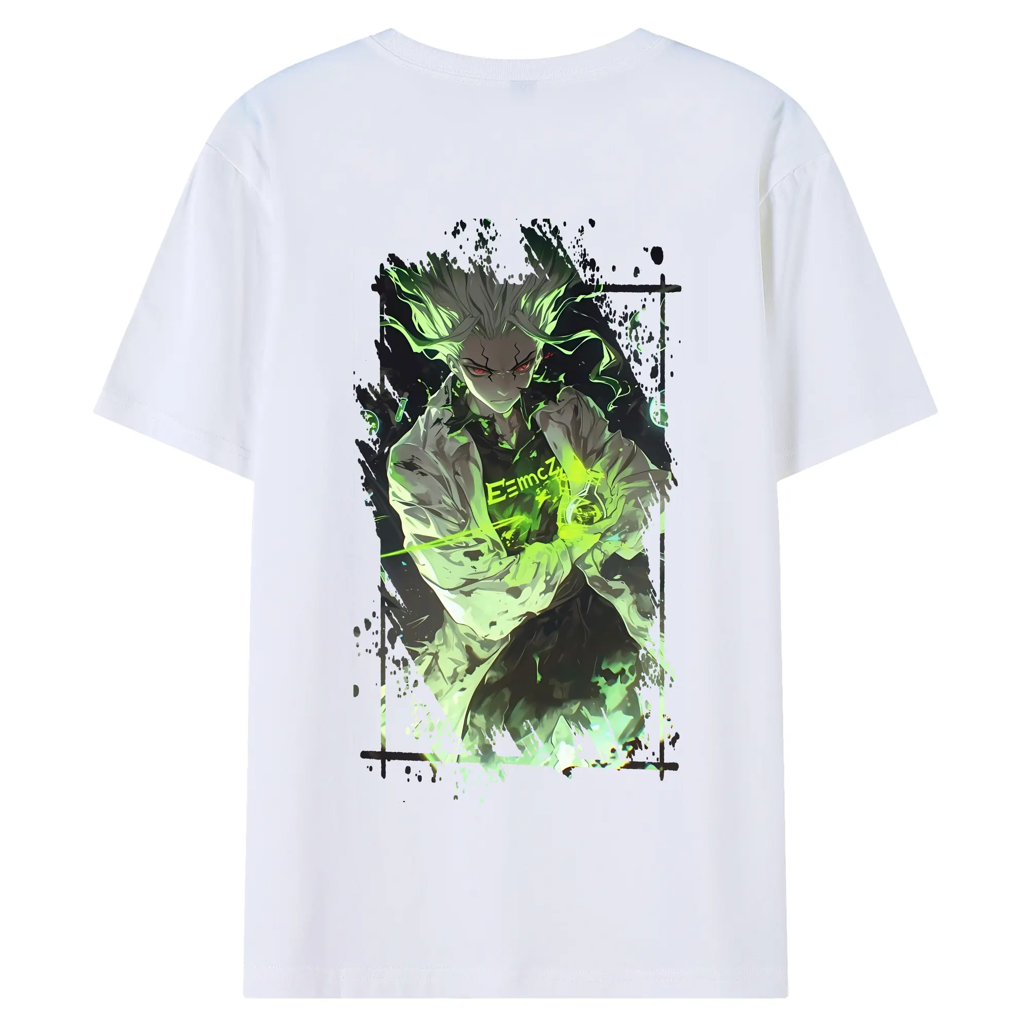 ドクターストーン グッズ,石神千空 - 綿100％ 半袖Tシャツ ・ バックプリント ・ 快適 通気性 ・ 日常使い 散歩 スポーツ用