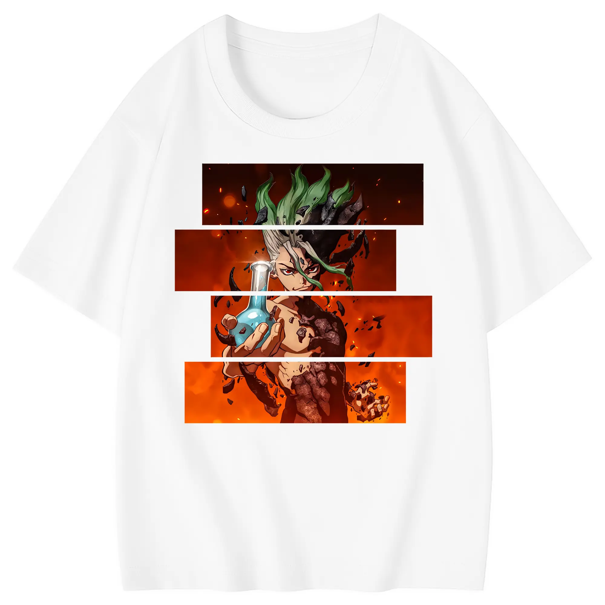 ドクターストーン グッズ,石神千空 - 綿100％ キッズTシャツ ・ フロントプリント ・ 快適 通気性 ・ スポーツ カジュアル 散歩用