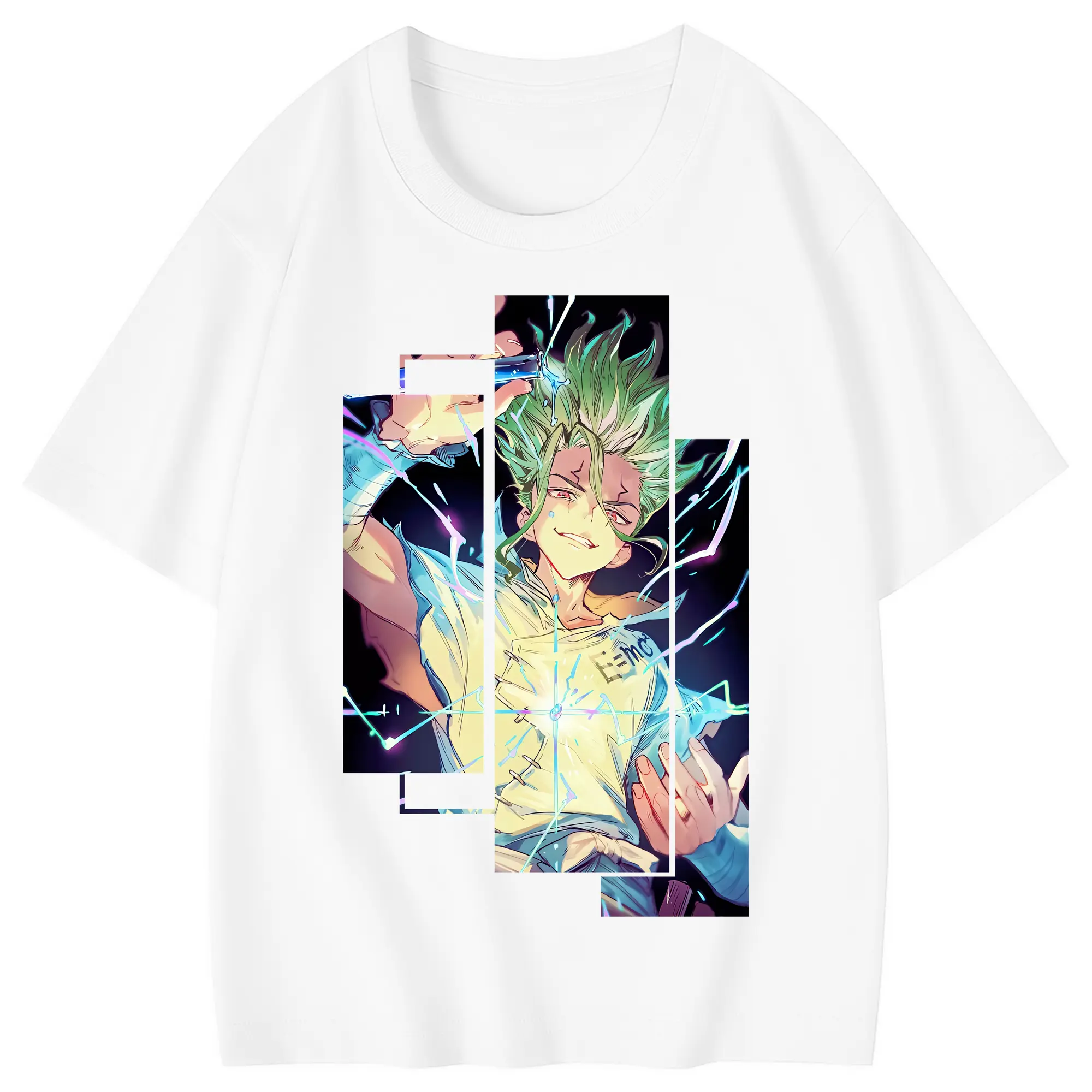 ドクターストーン グッズ,石神千空 - 綿100％ キッズTシャツ ・ フロントプリント ・ 快適 通気性 ・ スポーツ カジュアル 散歩用