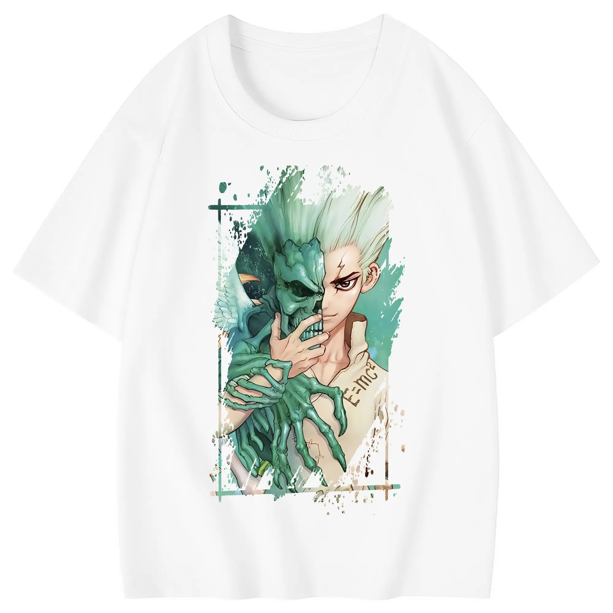 ドクターストーン グッズ,石神千空 - 綿100％ キッズTシャツ ・ フロントプリント ・ 快適 通気性 ・ スポーツ カジュアル 散歩用
