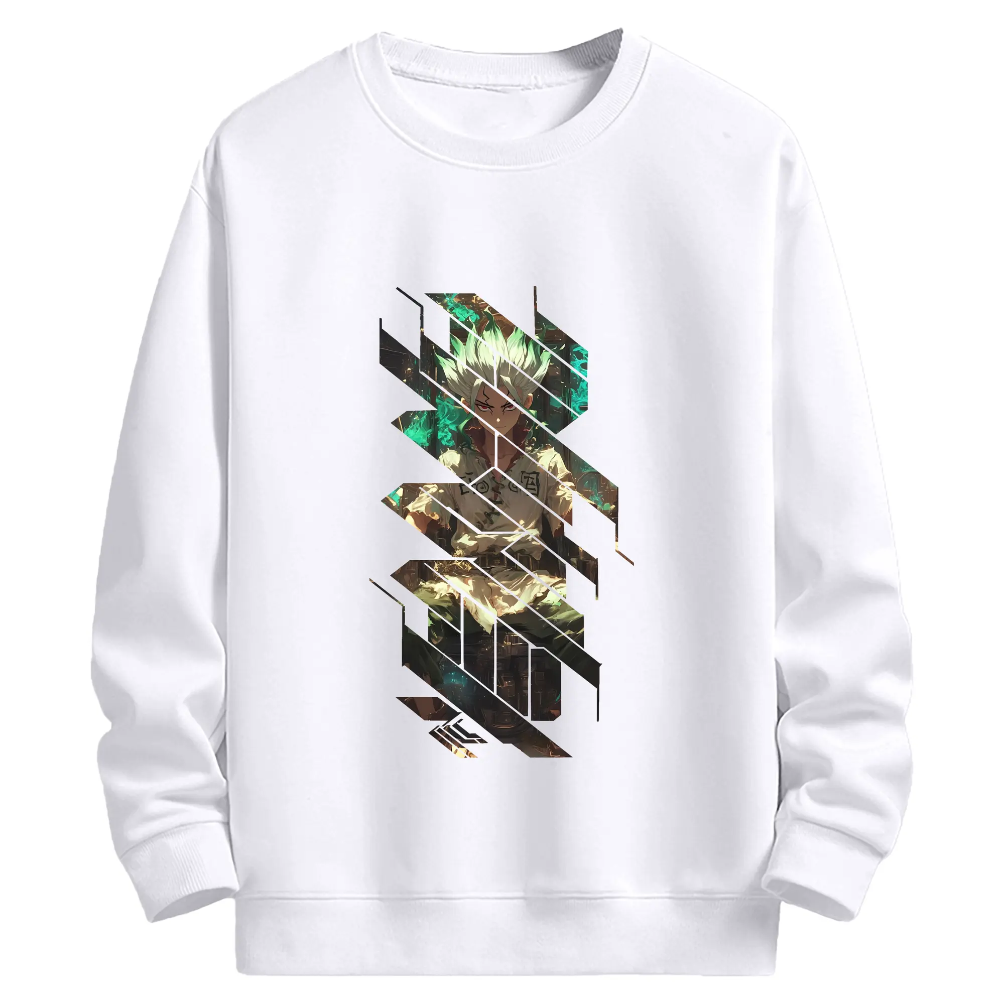 ドクターストーン グッズ,石神千空 - 高品質 クルーネック スウェット ・ コットン59％ ポリエステル41％ ・ ユニセックス 長袖 トレーナー ・ カジュアル デイリー スポーツ 散歩用