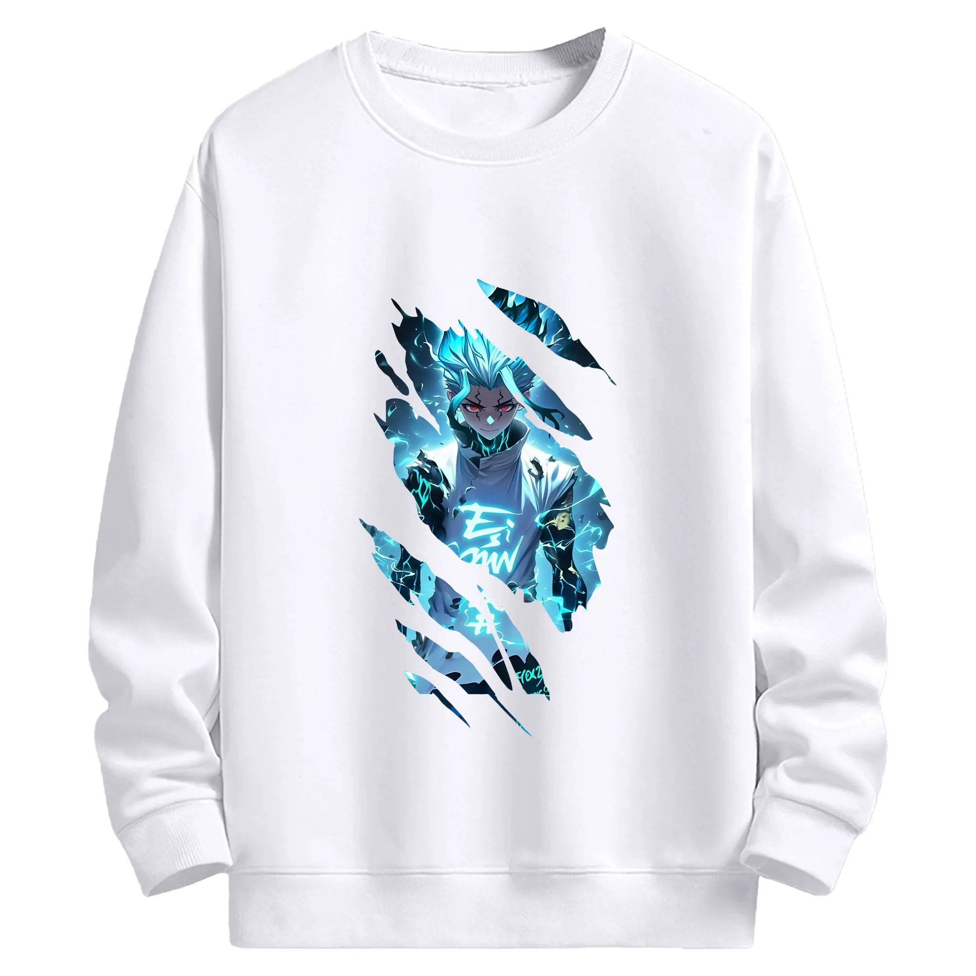 ドクターストーン グッズ,石神千空 - 高品質 クルーネック スウェット ・ コットン59％ ポリエステル41％ ・ ユニセックス 長袖 トレーナー ・ カジュアル デイリー スポーツ 散歩用