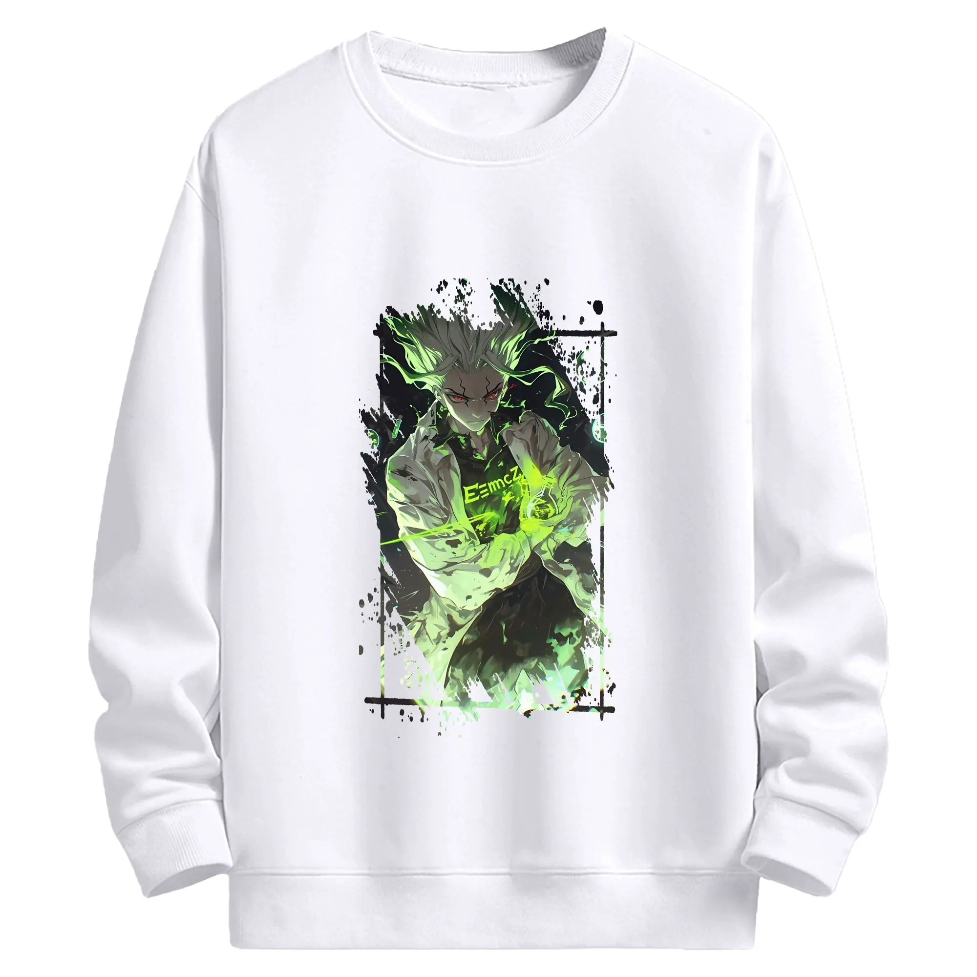 ドクターストーン グッズ,石神千空 - 高品質 クルーネック スウェット ・ コットン59％ ポリエステル41％ ・ ユニセックス 長袖 トレーナー ・ カジュアル デイリー スポーツ 散歩用