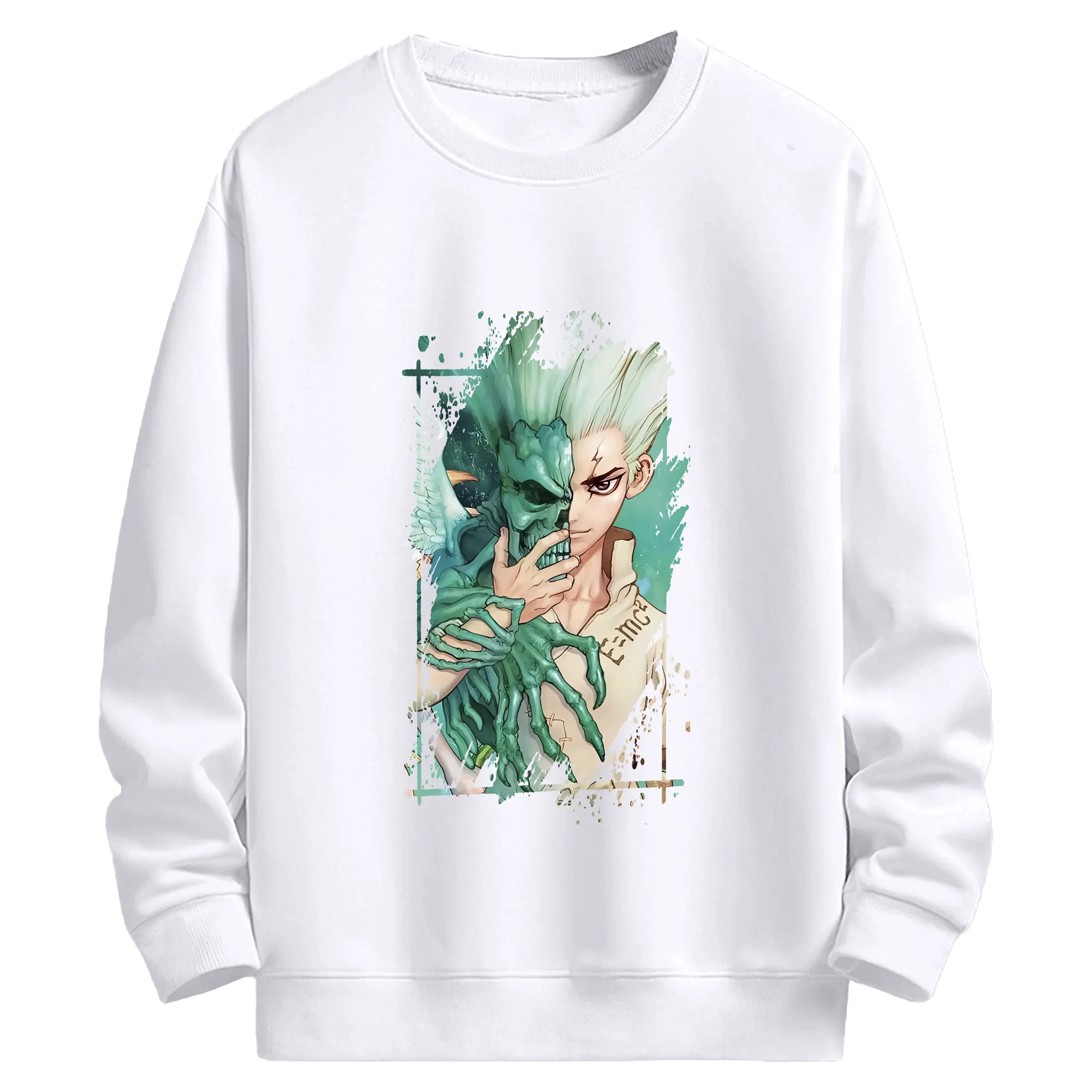 ドクターストーン グッズ,石神千空 - 高品質 クルーネック スウェット ・ コットン59％ ポリエステル41％ ・ ユニセックス 長袖 トレーナー ・ カジュアル デイリー スポーツ 散歩用