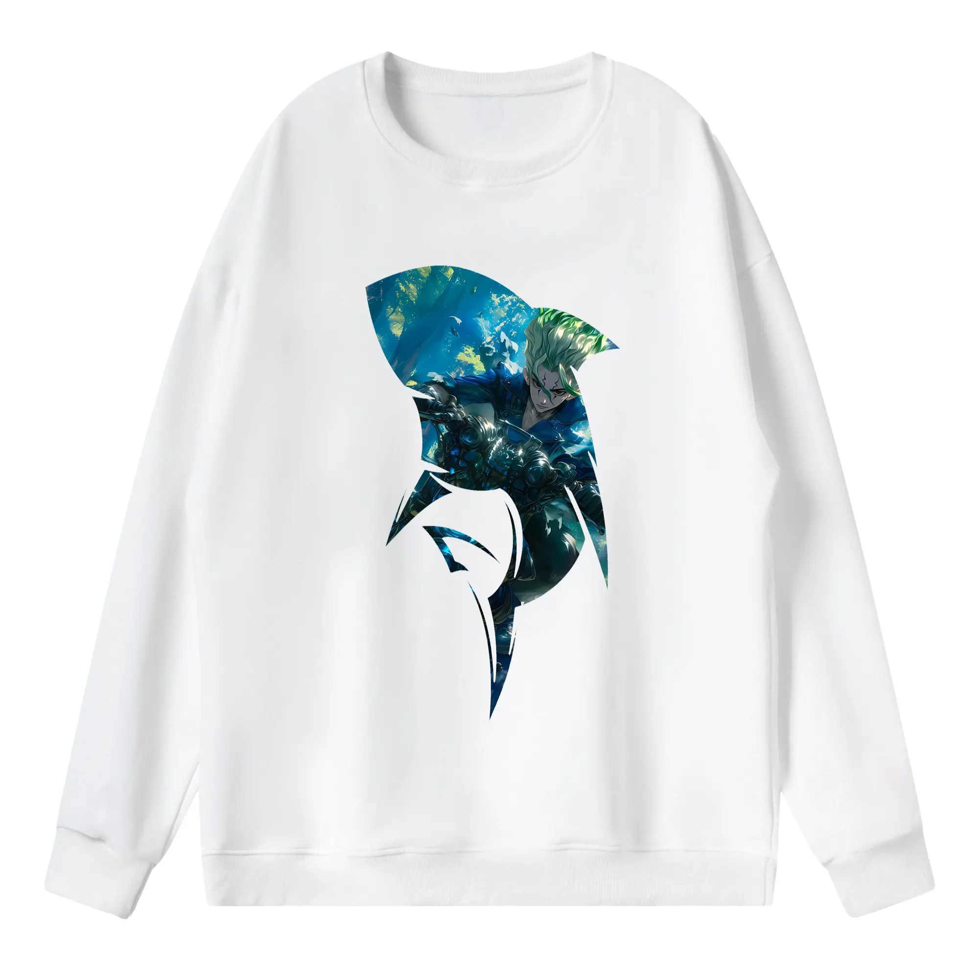 ドクターストーン グッズ,石神千空 - 薄手 クルーネック スウェット 裏毛260g · ポリエステル 春秋向け カジュアル 男女兼用 · トレーナー デイリー スポーツ 散歩に最適