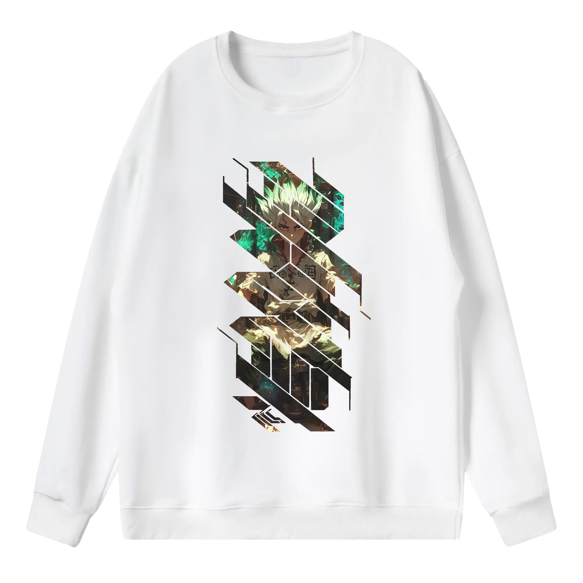 ドクターストーン グッズ,石神千空 - 薄手 クルーネック スウェット 裏毛260g · ポリエステル 春秋向け カジュアル 男女兼用 · トレーナー デイリー スポーツ 散歩に最適