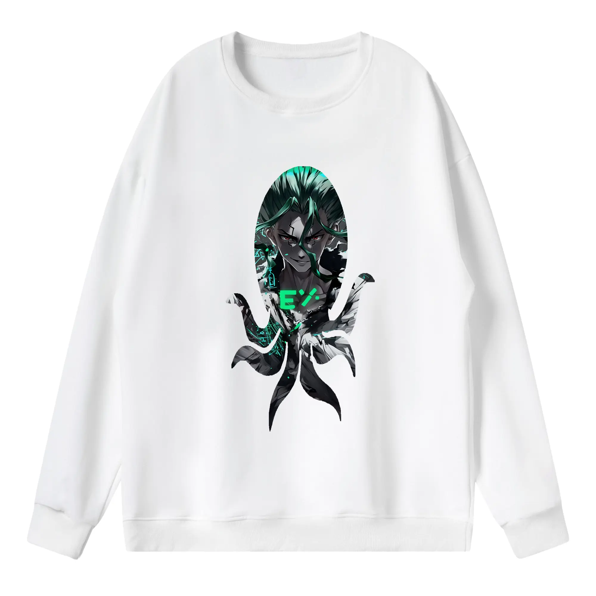 ドクターストーン グッズ,石神千空 - 薄手 クルーネック スウェット 裏毛260g · ポリエステル 春秋向け カジュアル 男女兼用 · トレーナー デイリー スポーツ 散歩に最適