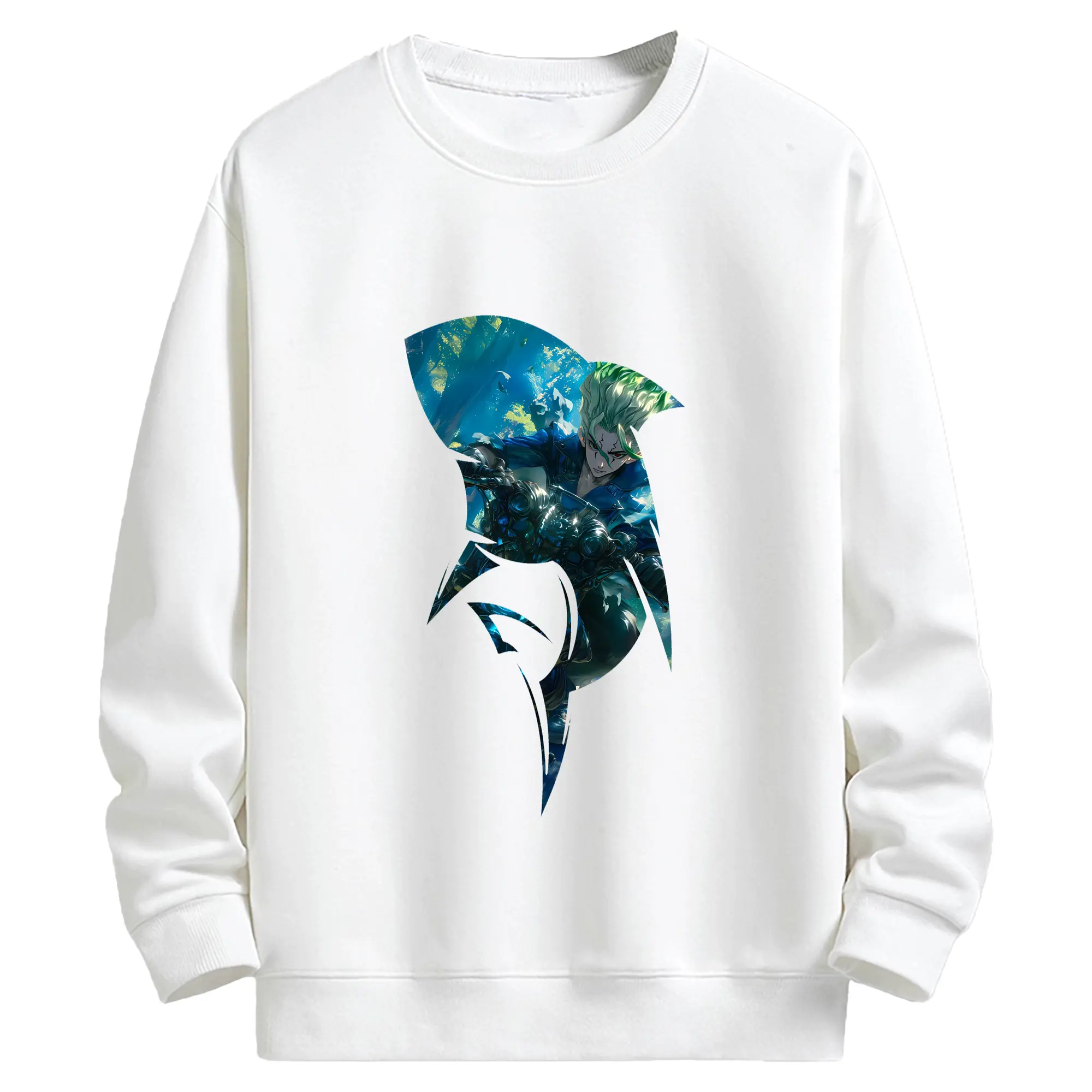 ドクターストーン グッズ,石神千空 - キッズ クルーネックスウェットシャツ ・ フロントプリント ・ 綿80％ ポリエステル20％ ・ 快適 通学 スポーツ 日常使い お散歩用