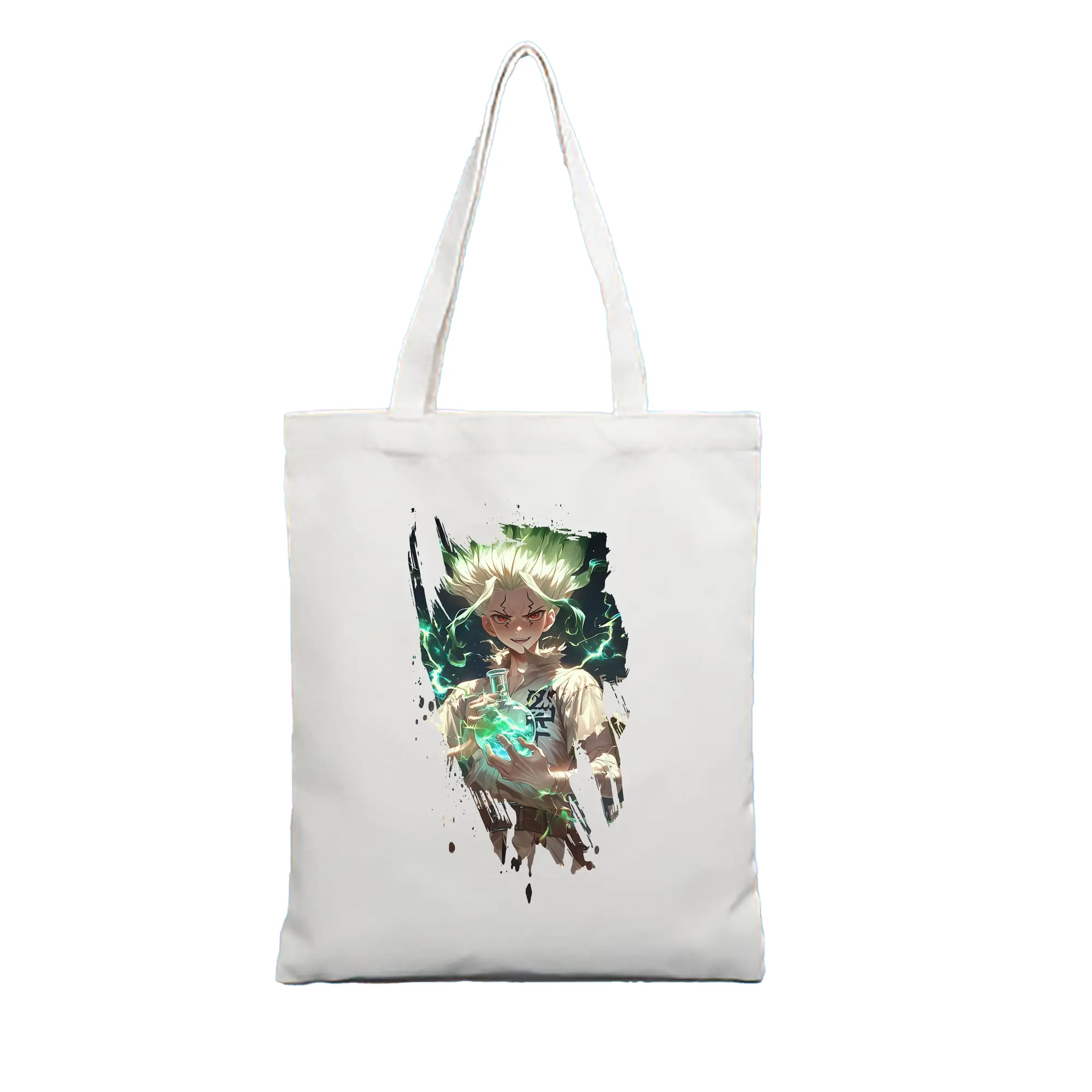 ドクターストーン グッズ,石神千空 - 縦型キャンバス手提げバッグ（トートバッグ） ・ キャンバス素材 ・ ショッピング用 ・ 軽量 丈夫 お手入れ簡単