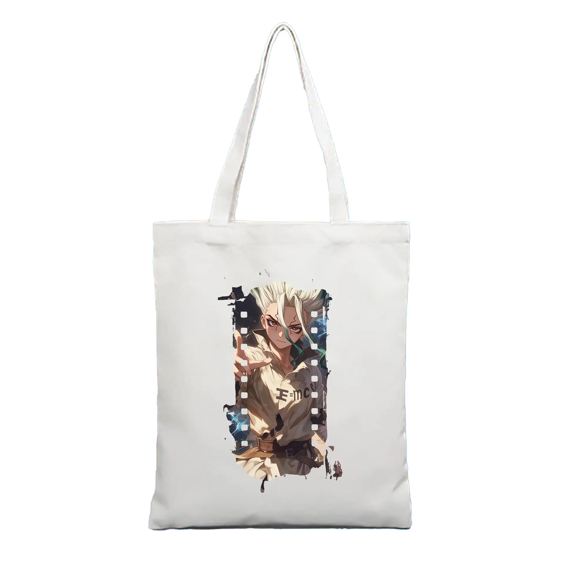 ドクターストーン グッズ,石神千空 - 縦型キャンバス手提げバッグ（トートバッグ） ・ キャンバス素材 ・ ショッピング用 ・ 軽量 丈夫 お手入れ簡単